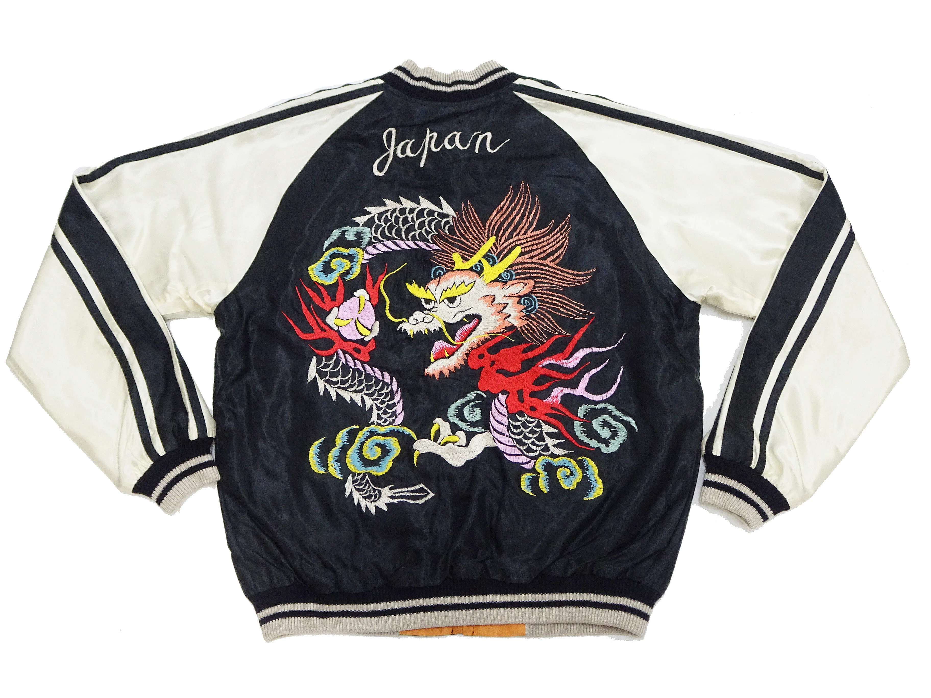 Tailor Toyo Sukajan TT15682 Men's Japanese Souvenir Jacket White Dragon x Eagle Embroidery TT15682-119 - Image 8