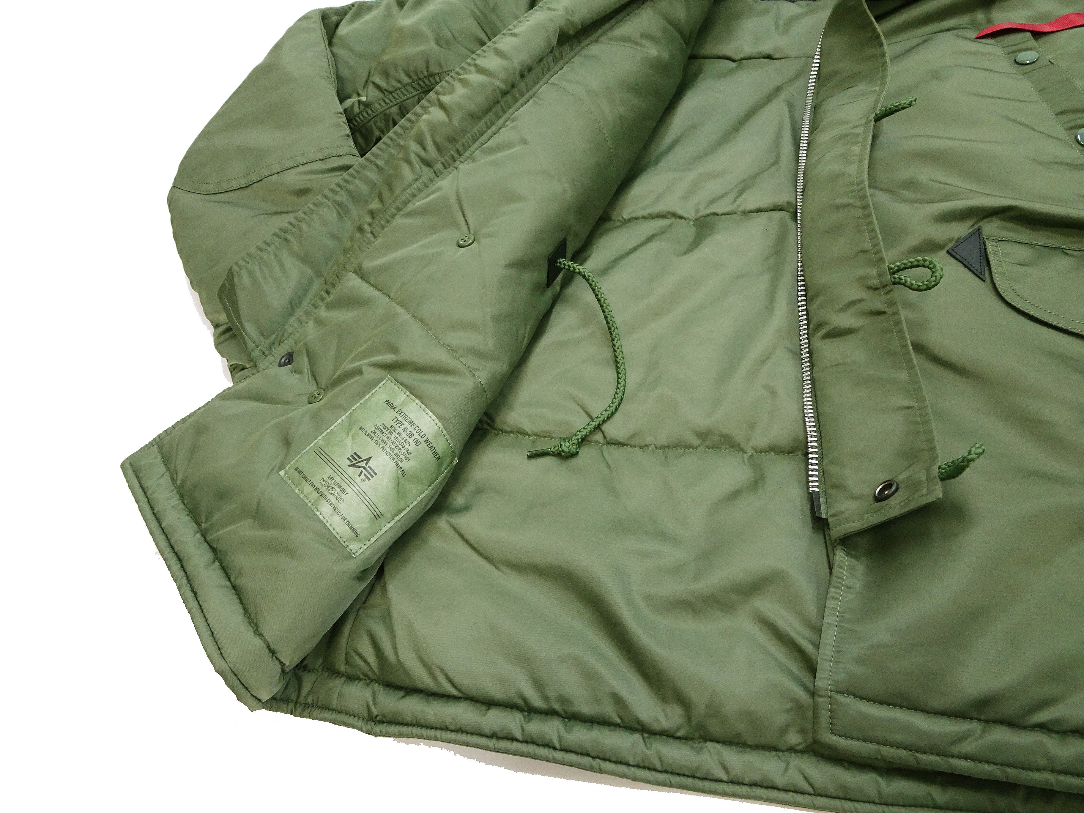 Alpha Industries N-3B Parka 20094 Men's Modern Fit Military Inspired Thigh-Length Padded Nylon Hooded Coat Jacket 20094-503 Vintage-Green - Image 15