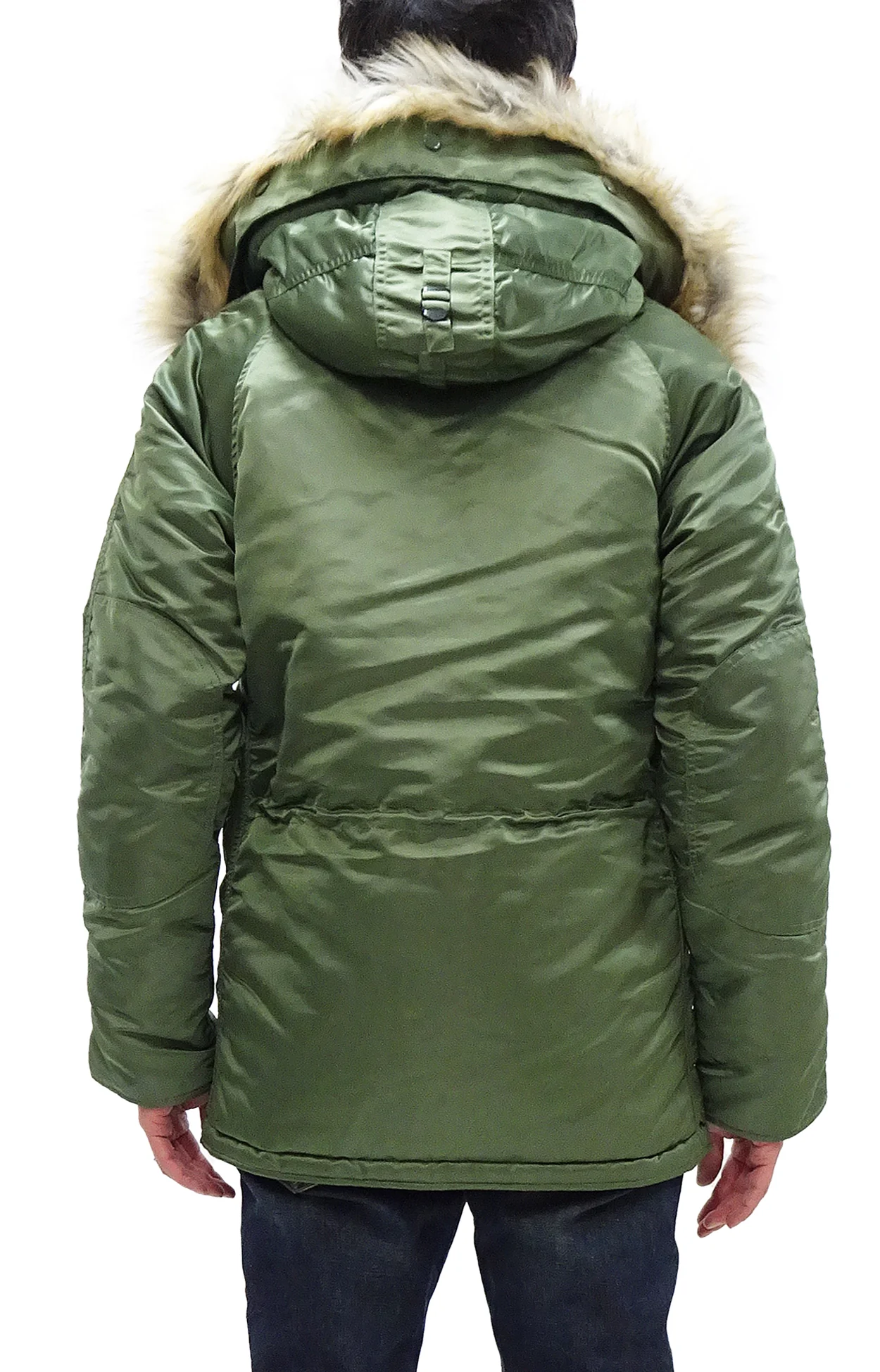 Alpha Industries N-3B Parka 20094 Men's Modern Fit Military Inspired Thigh-Length Padded Nylon Hooded Coat Jacket 20094-503 Vintage-Green - Image 5