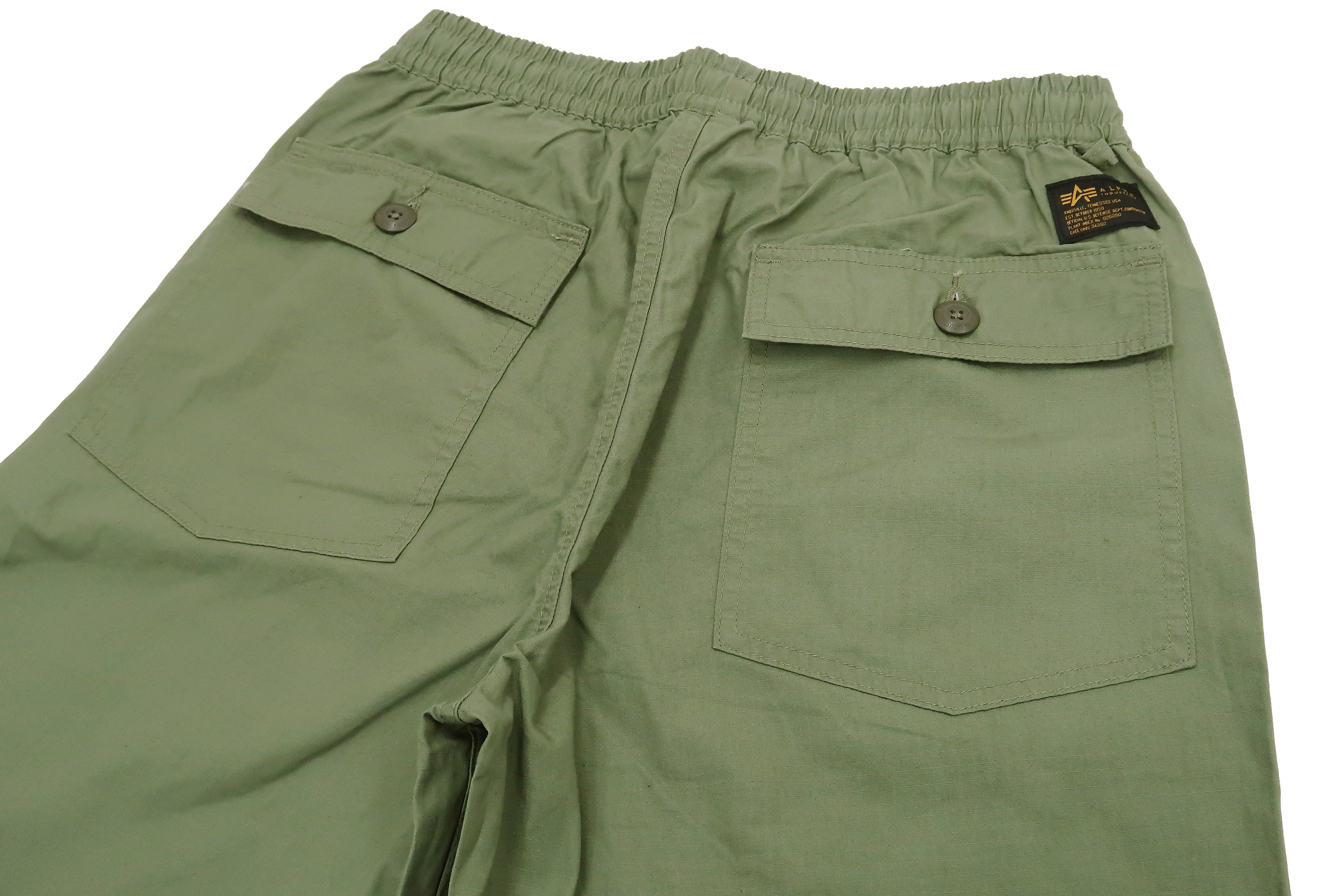 Alpha Industries Shorts Men's Drawstring Elastic Waist Shorts with Pork Chop Pockets TB2037 003 Olive - Image 11