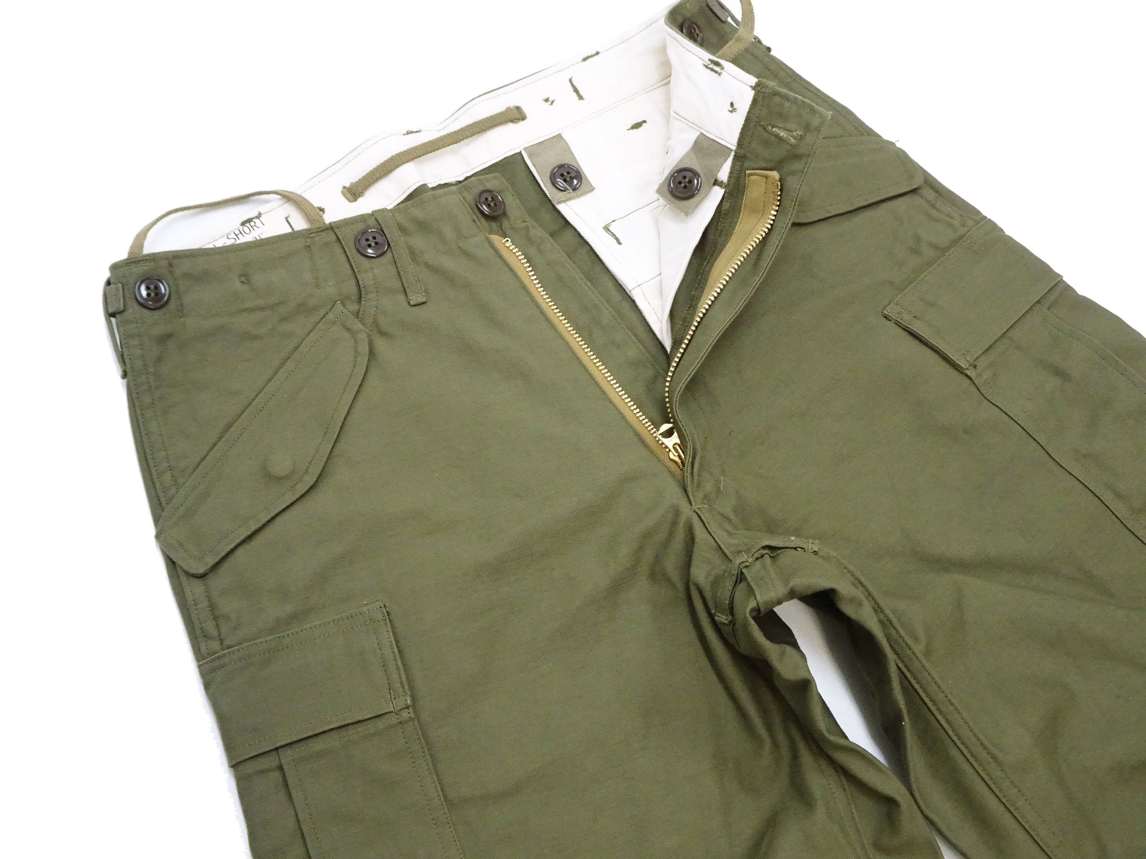 Buzz Rickson Baggy Cargo Pants Men's Reproduction of US Army Korean War M-1951 Field Trousers BR42529 Olive - Image 8