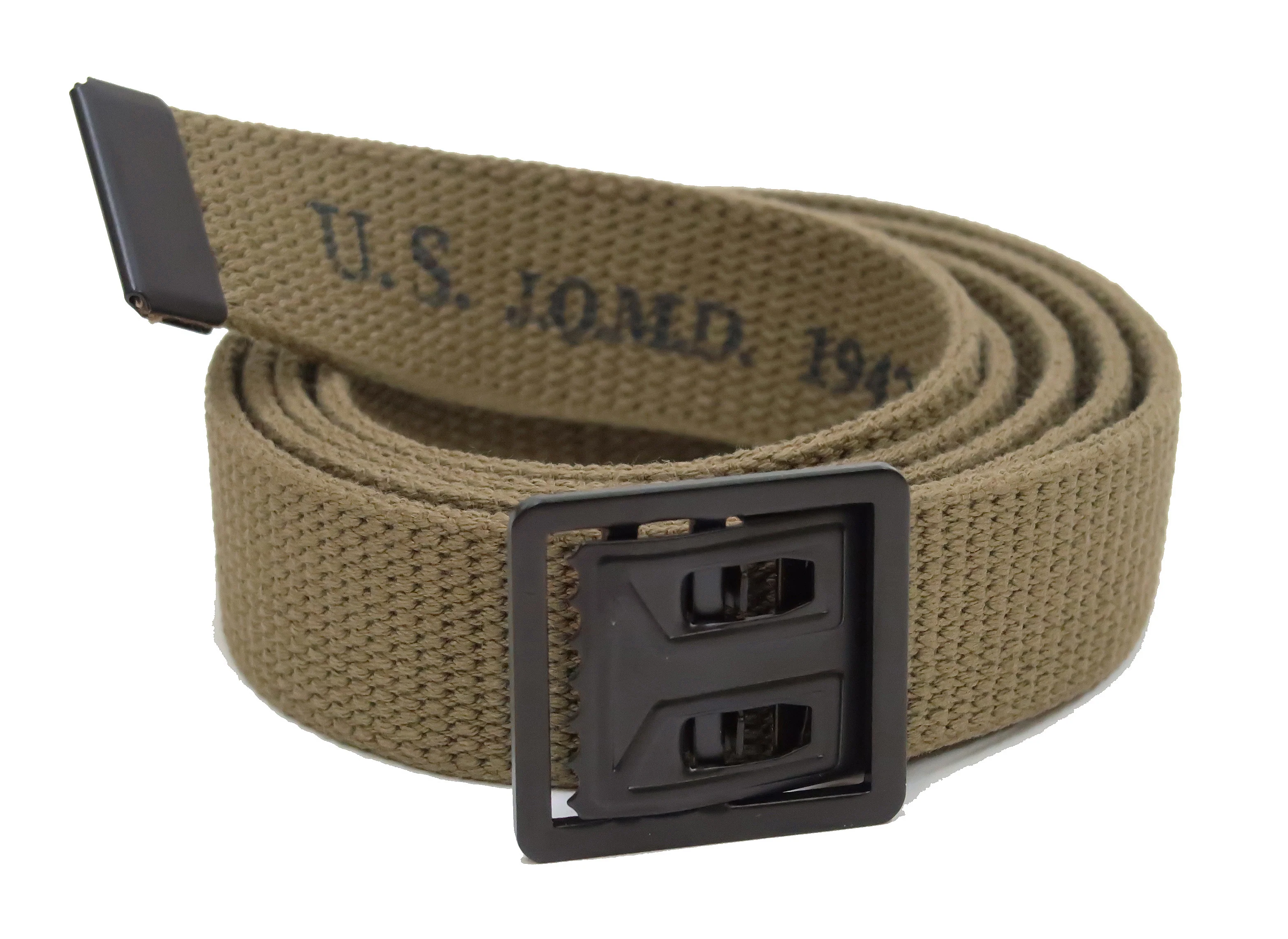 Buzz Rickson Belt Men's Repro M-1937 WW2 US Army GI Cotton Webbing Belt BR02719 Khaki - Image 4