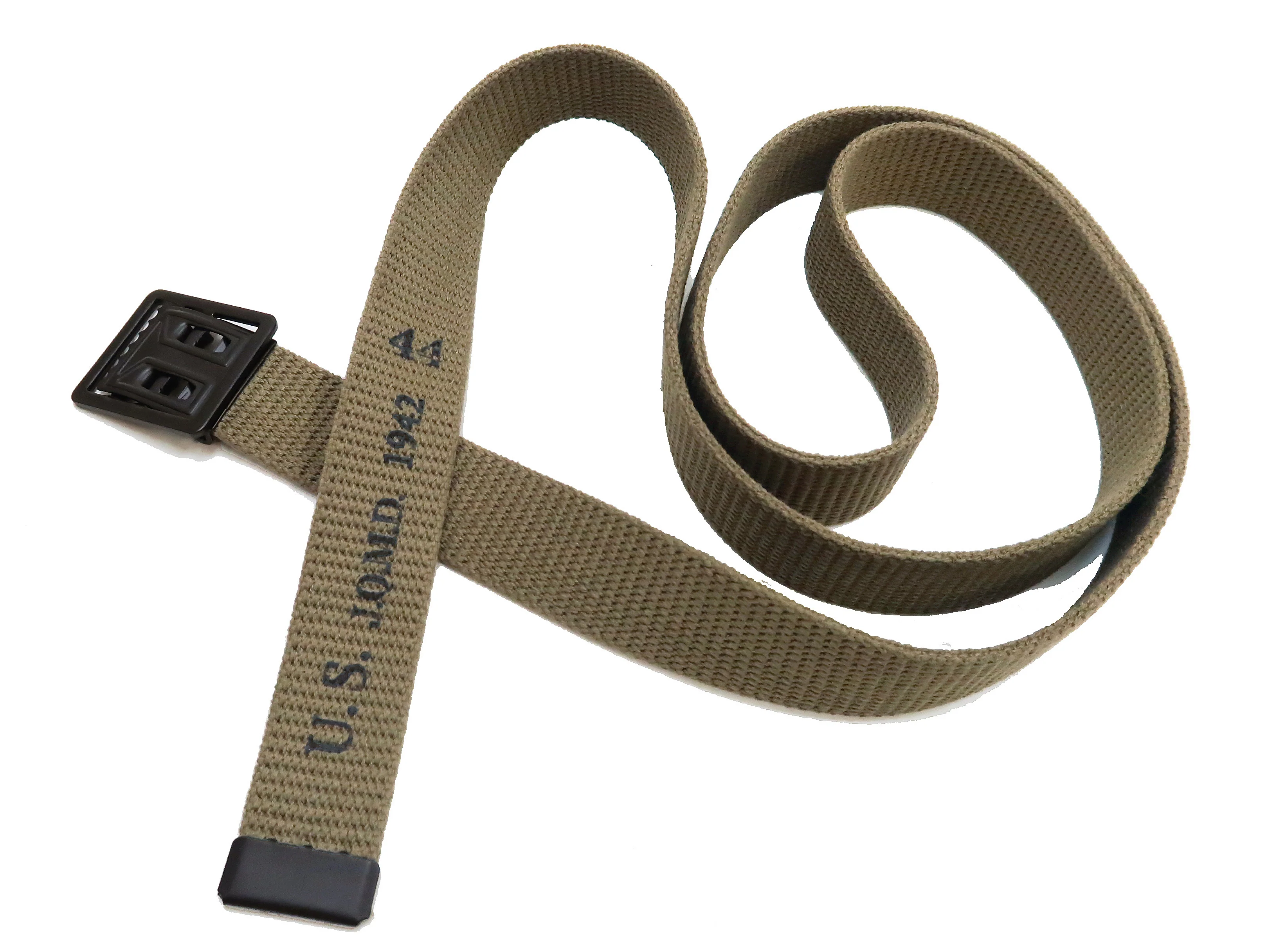 Buzz Rickson Belt Men's Repro M-1937 WW2 US Army GI Cotton Webbing Belt BR02719 Khaki - Image 7