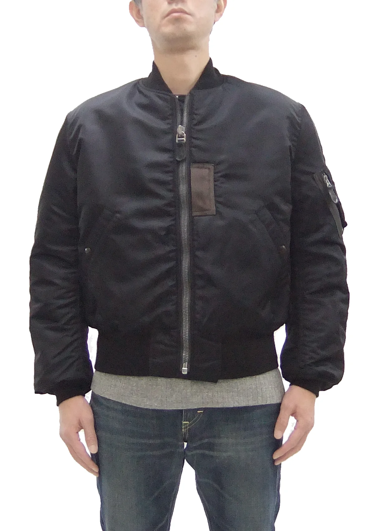 Buzz Rickson Black MA-1 Flight Jacket Men's William Gibson Collection Albert Turner MA1 Bomber Jacket BR15414 No-Stencil - Image 4