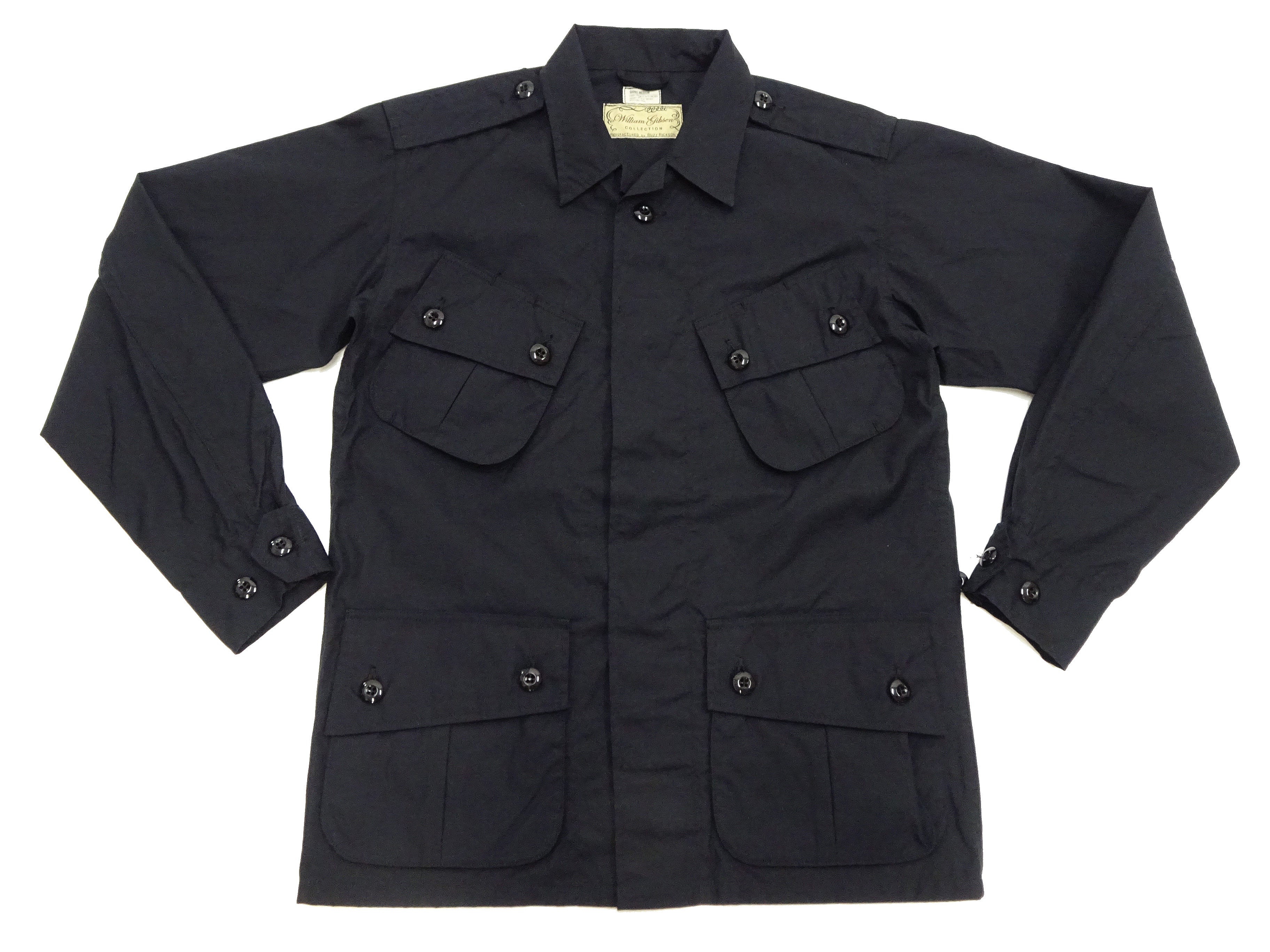 Buzz Rickson Black Tropical Jacket Men's William Gibson Collection US Vietnam War Jungle Fatigue Jacket BR14975 - Image 7