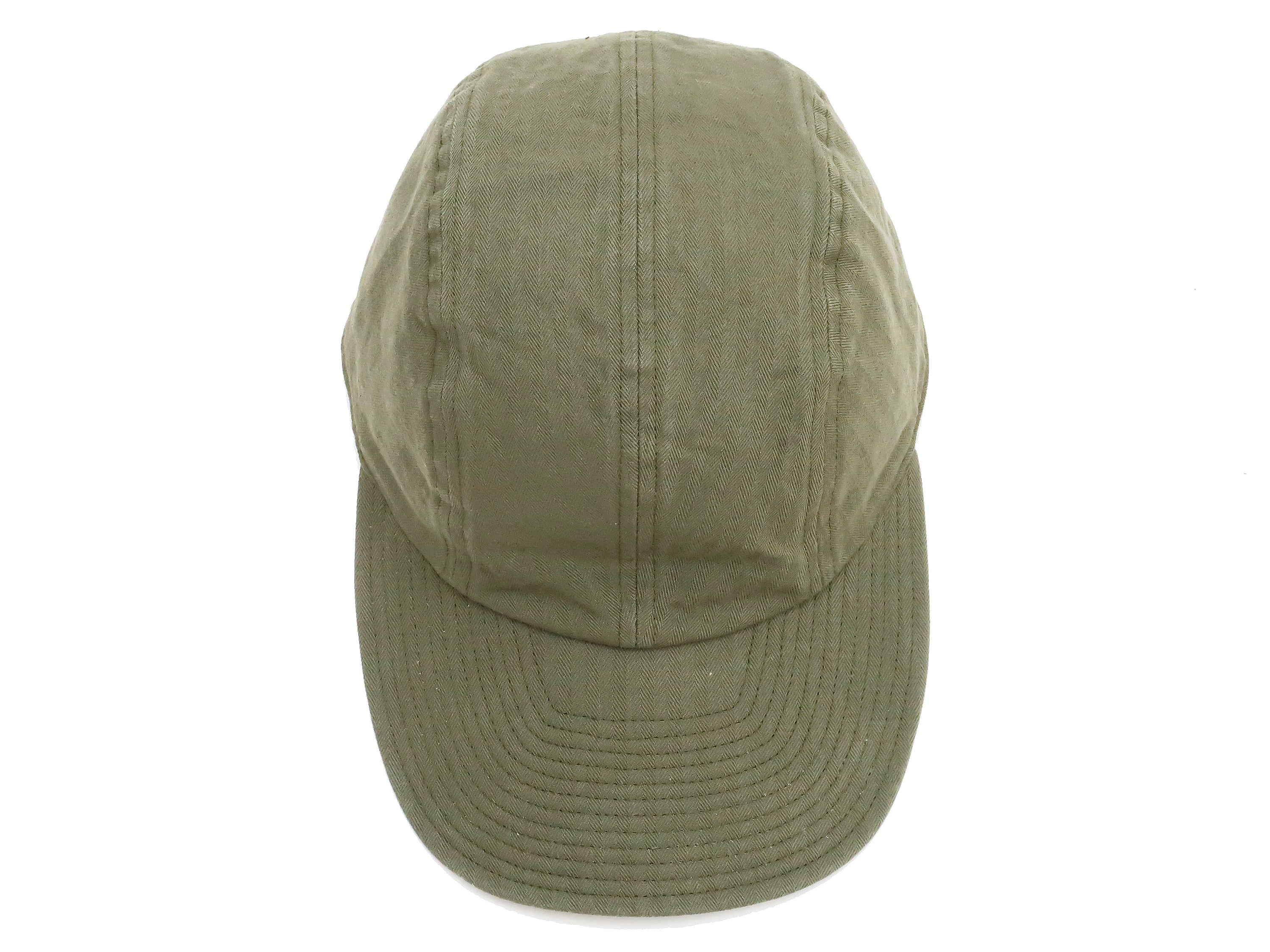 Buzz Rickson Cap Men's Casual Military Style HBT Herringbone Working Hat BR02714 Olive - Image 3
