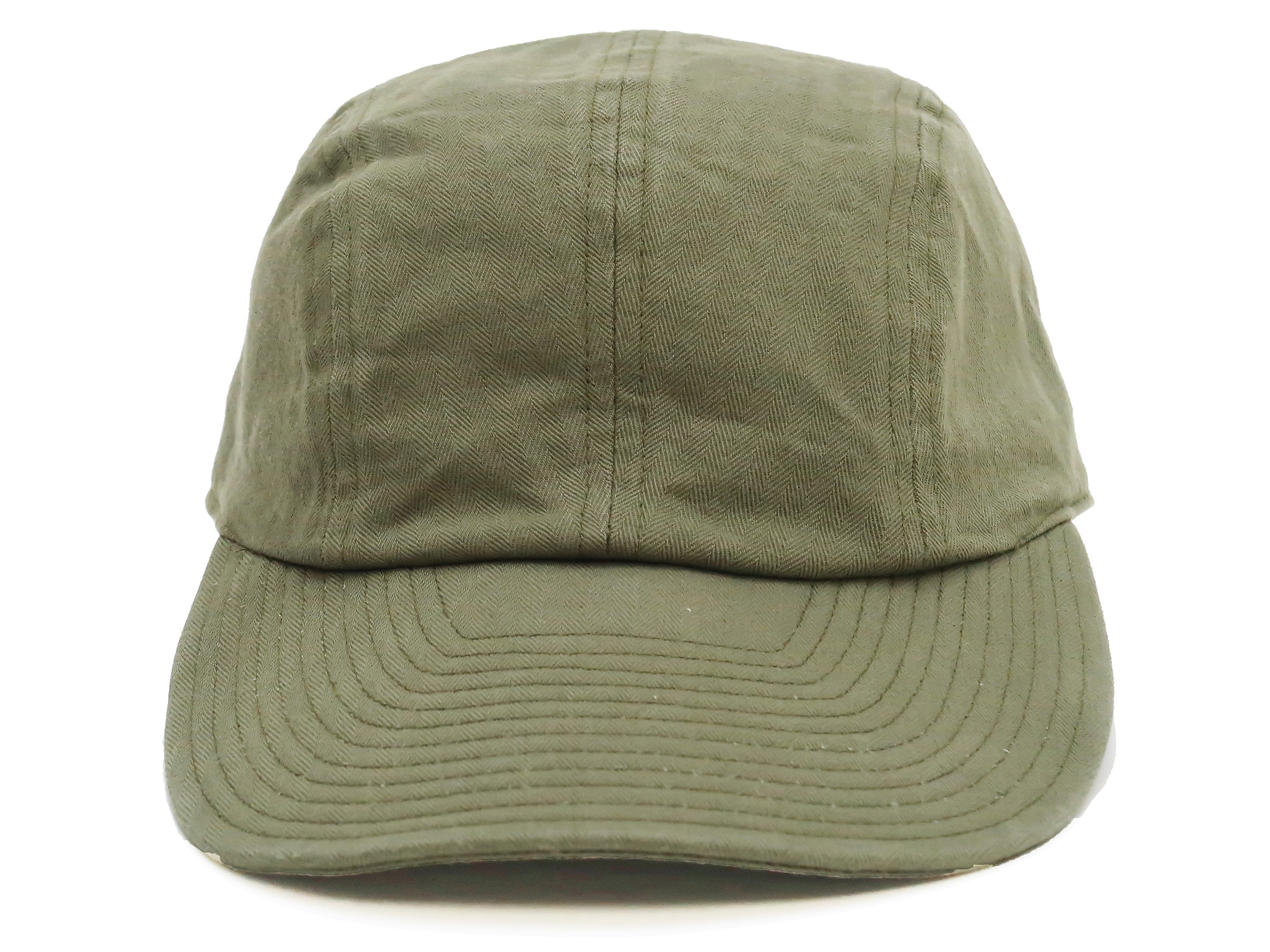 Buzz Rickson Cap Men's Casual Military Style HBT Herringbone Working Hat BR02714 Olive - Image 4