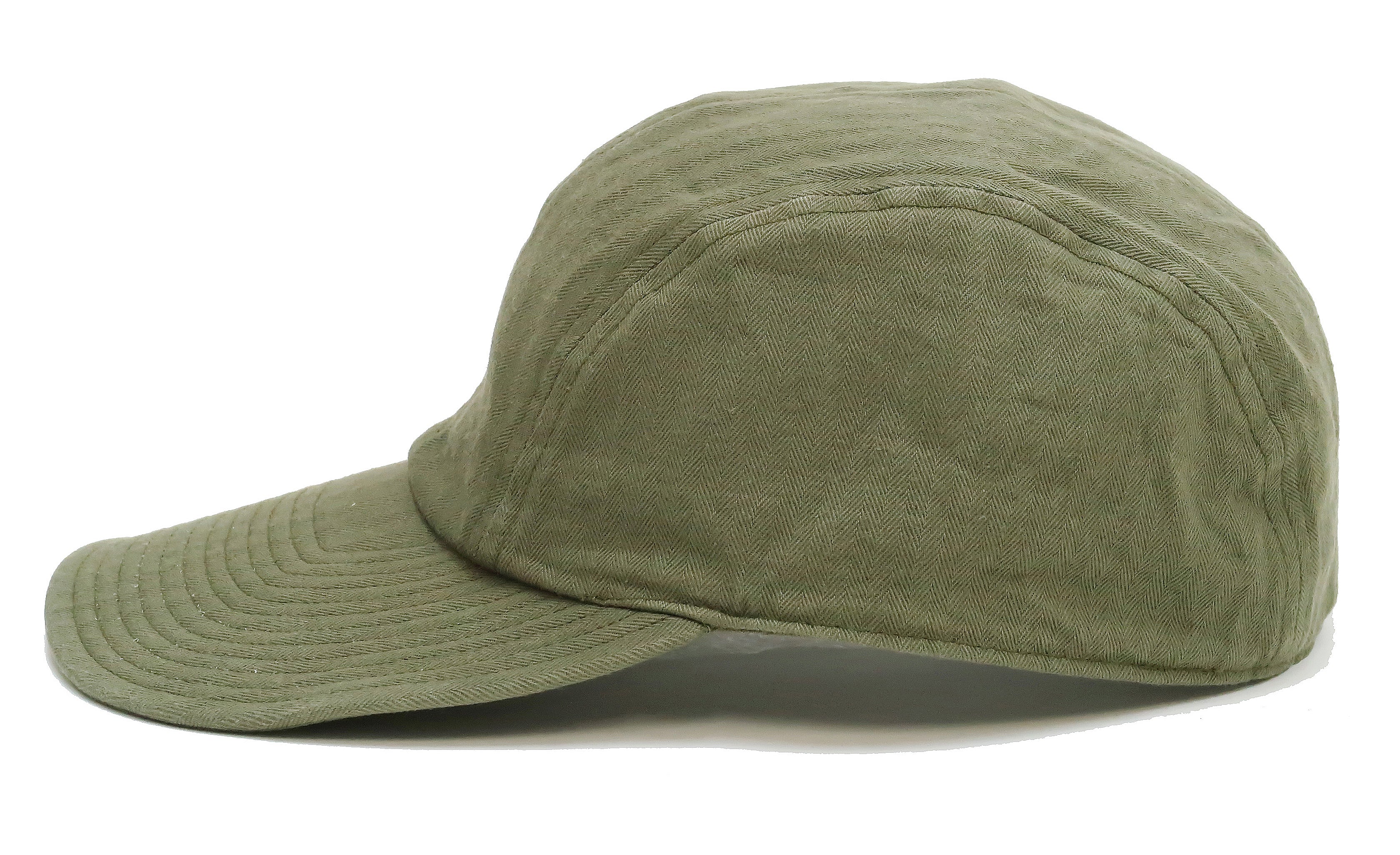 Buzz Rickson Cap Men's Casual Military Style HBT Herringbone Working Hat BR02714 Olive - Image 5