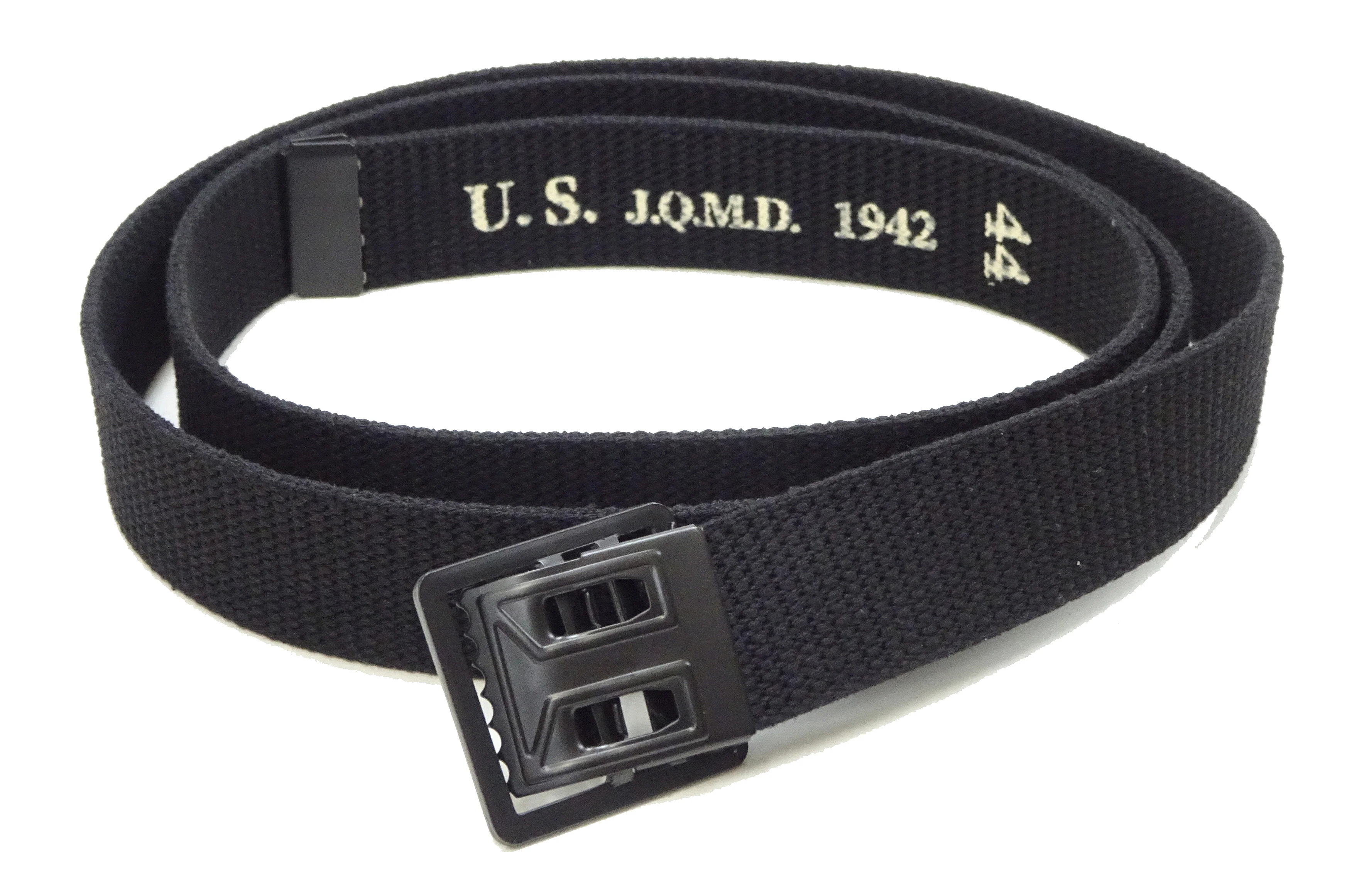 Buzz Rickson Cotton Webbing Belt Men's William Gibson M-1937 WW2 US Army GI Belt Black Version BR02767 - Image 3