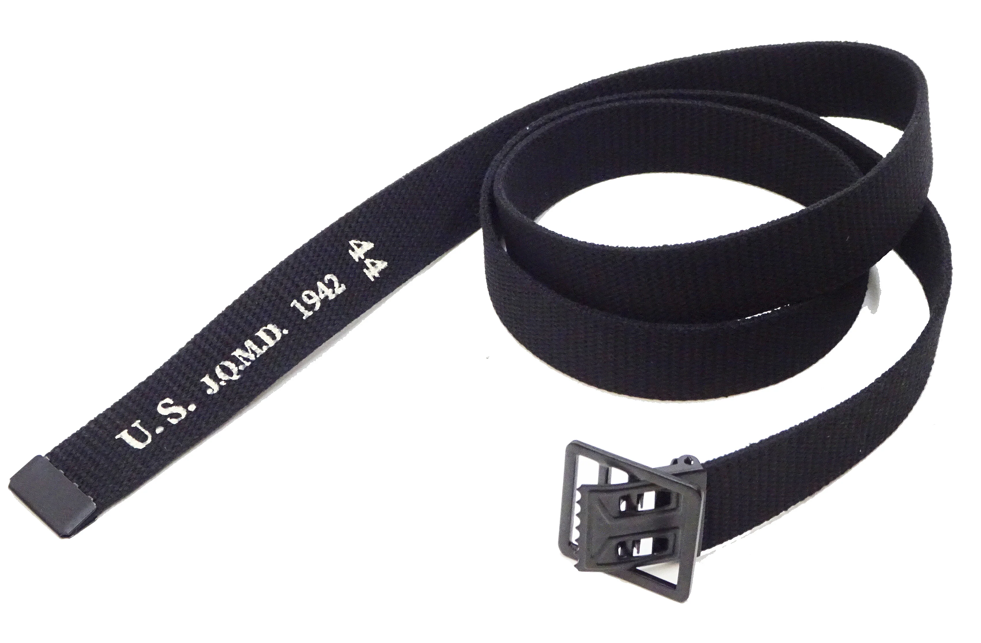 Buzz Rickson Cotton Webbing Belt Men's William Gibson M-1937 WW2 US Army GI Belt Black Version BR02767 - Image 4