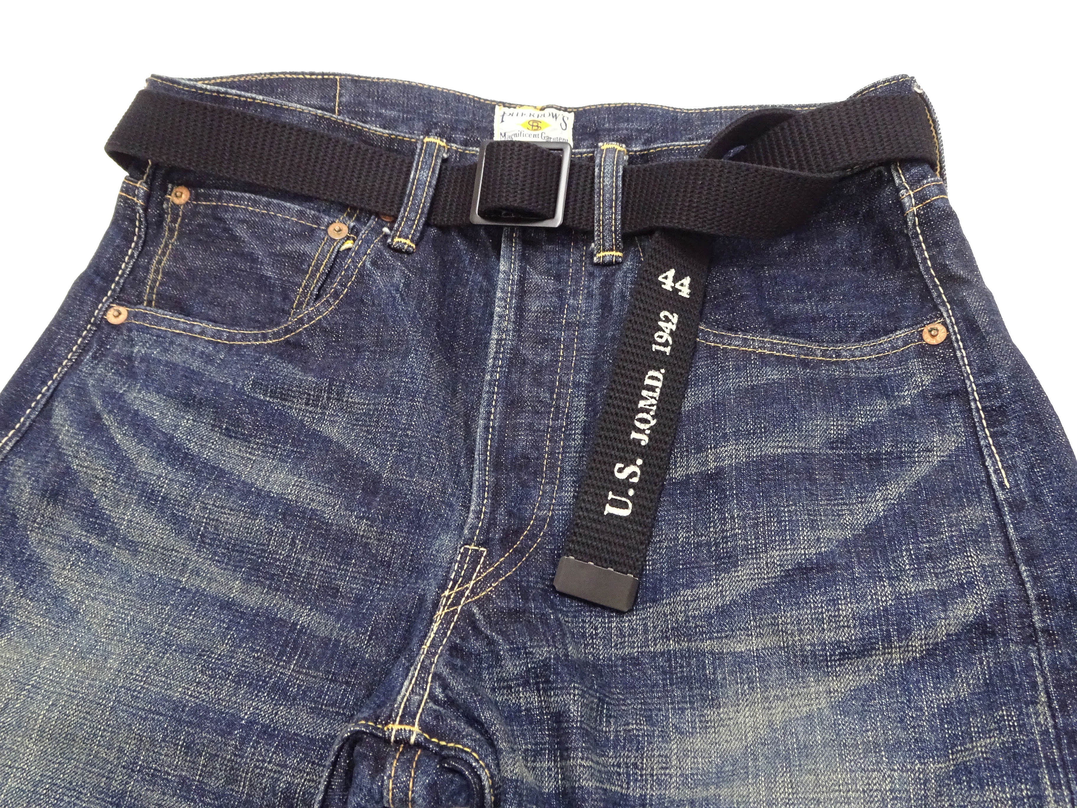 Buzz Rickson Cotton Webbing Belt Men's William Gibson M-1937 WW2 US Army GI Belt Black Version BR02767 - Image 9