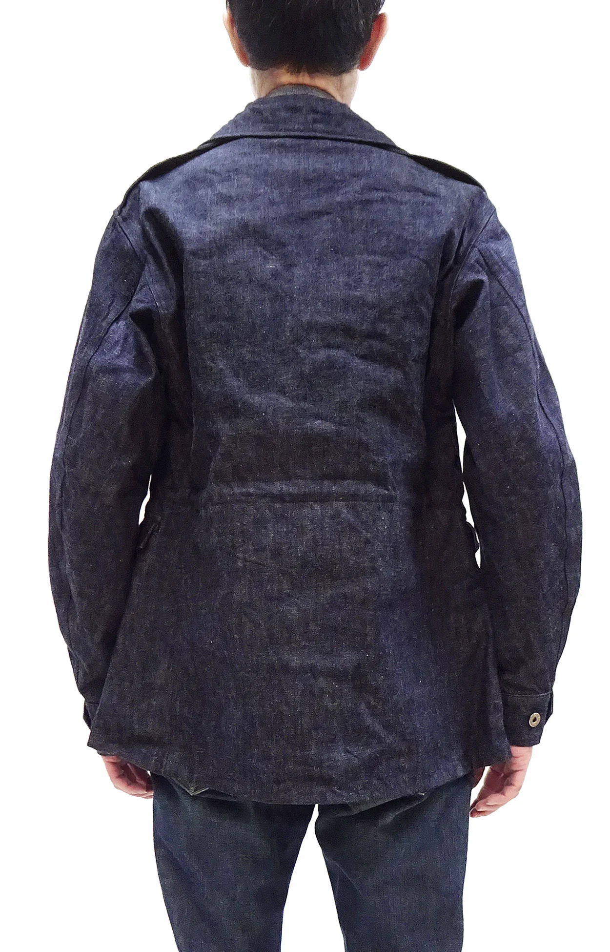 Buzz Rickson Denim Jacket Men's Denim version of the US Army M-1943 Field Jacket M-43 Jean Coat BR15575 421A) One Wash - Image 5