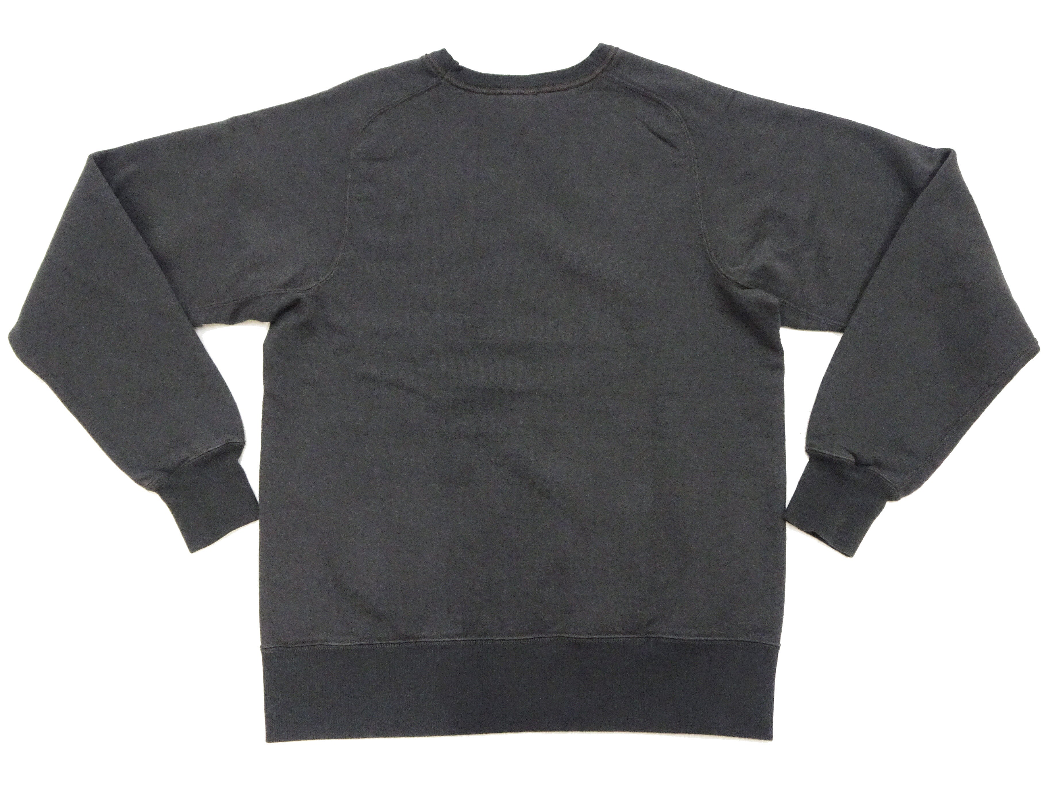 Buzz Rickson Freedom Sleeve Sweatshirt Men's Casual Plain Crewneck Tubular Knit Loop-wheeled Sweatshirt BR69463 119 Faded-Black - Image 11