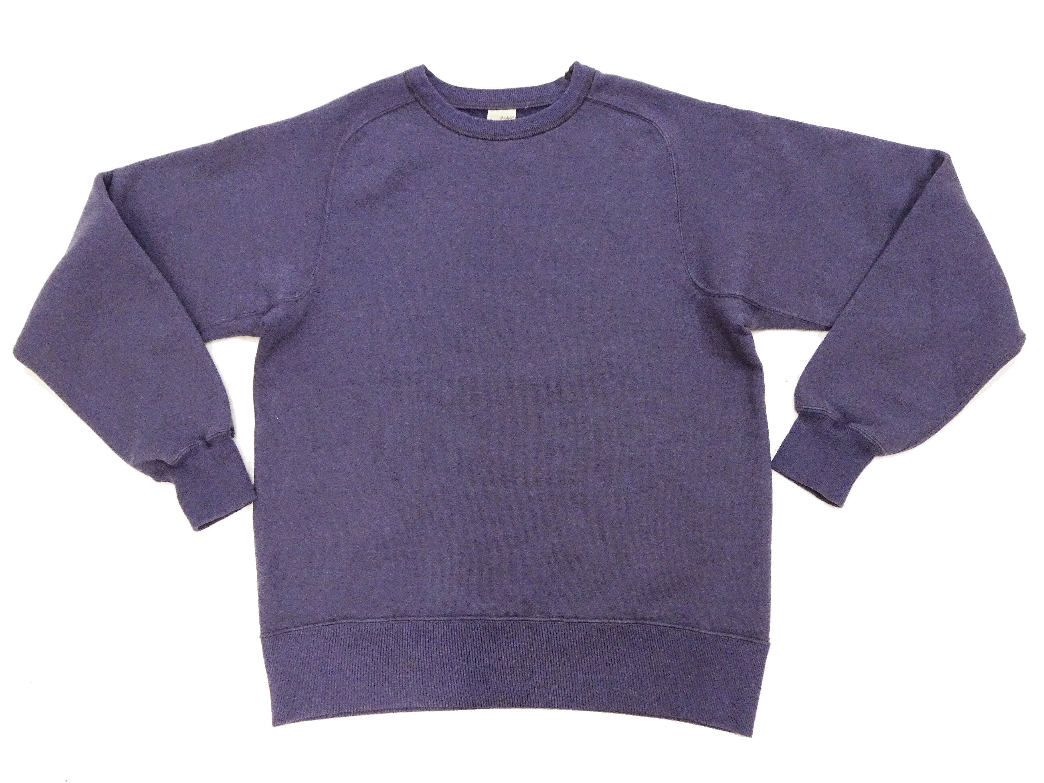 Buzz Rickson Freedom Sleeve Sweatshirt Men's Casual Plain Crewneck Tubular Knit Loop-wheeled Sweatshirt BR69463 128 Faded-Navy-Blue - Image 6