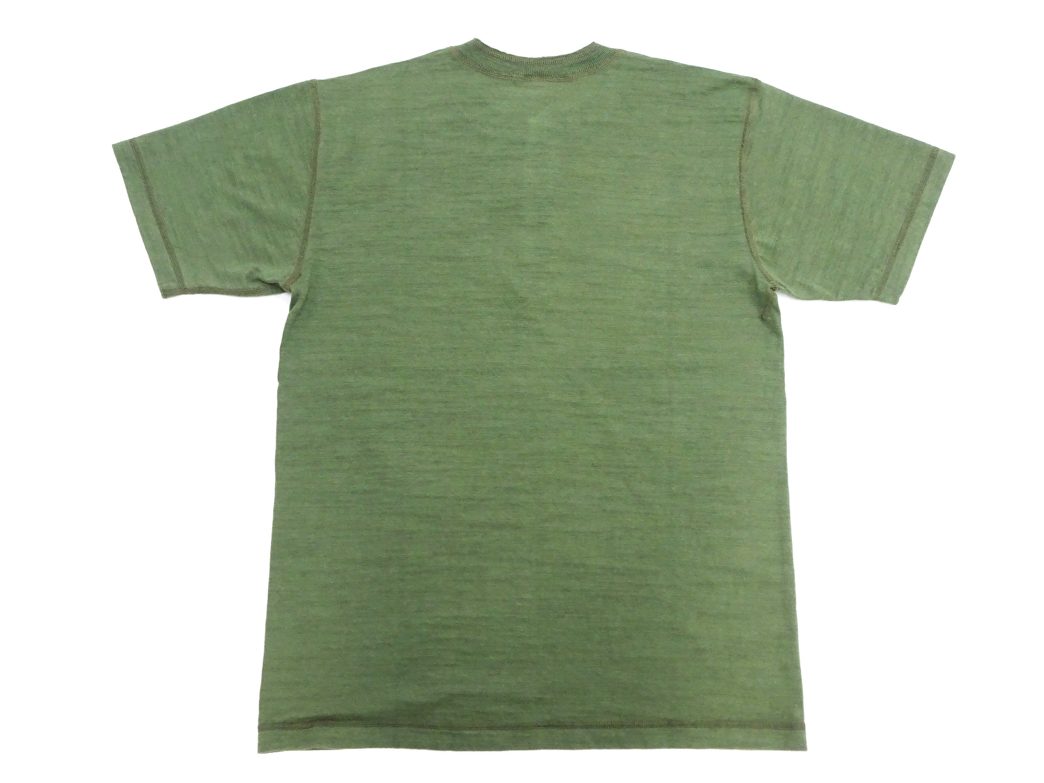 Buzz Rickson Henley T-Shirt Men's Short Sleeve Plain Loopwheeled Slub Yarn Tee BR79192 149 Olive - Image 11