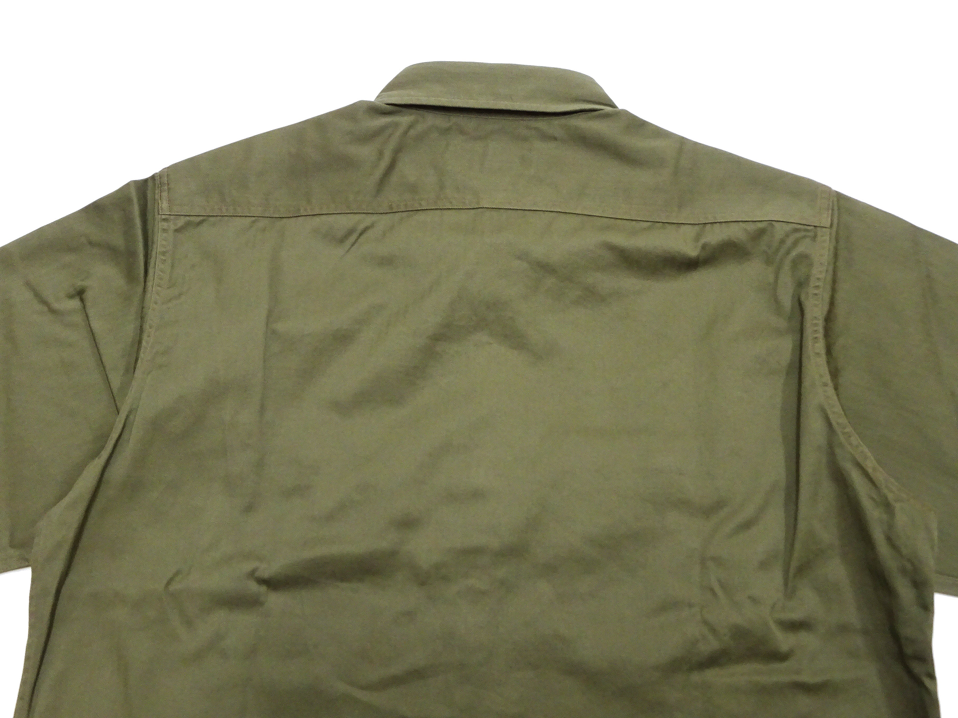 Buzz Rickson Herringbone Shirt Men's Casual Long Sleeve Plain HBT Button Up Work Shirt BR29390 149 Olive - Image 14