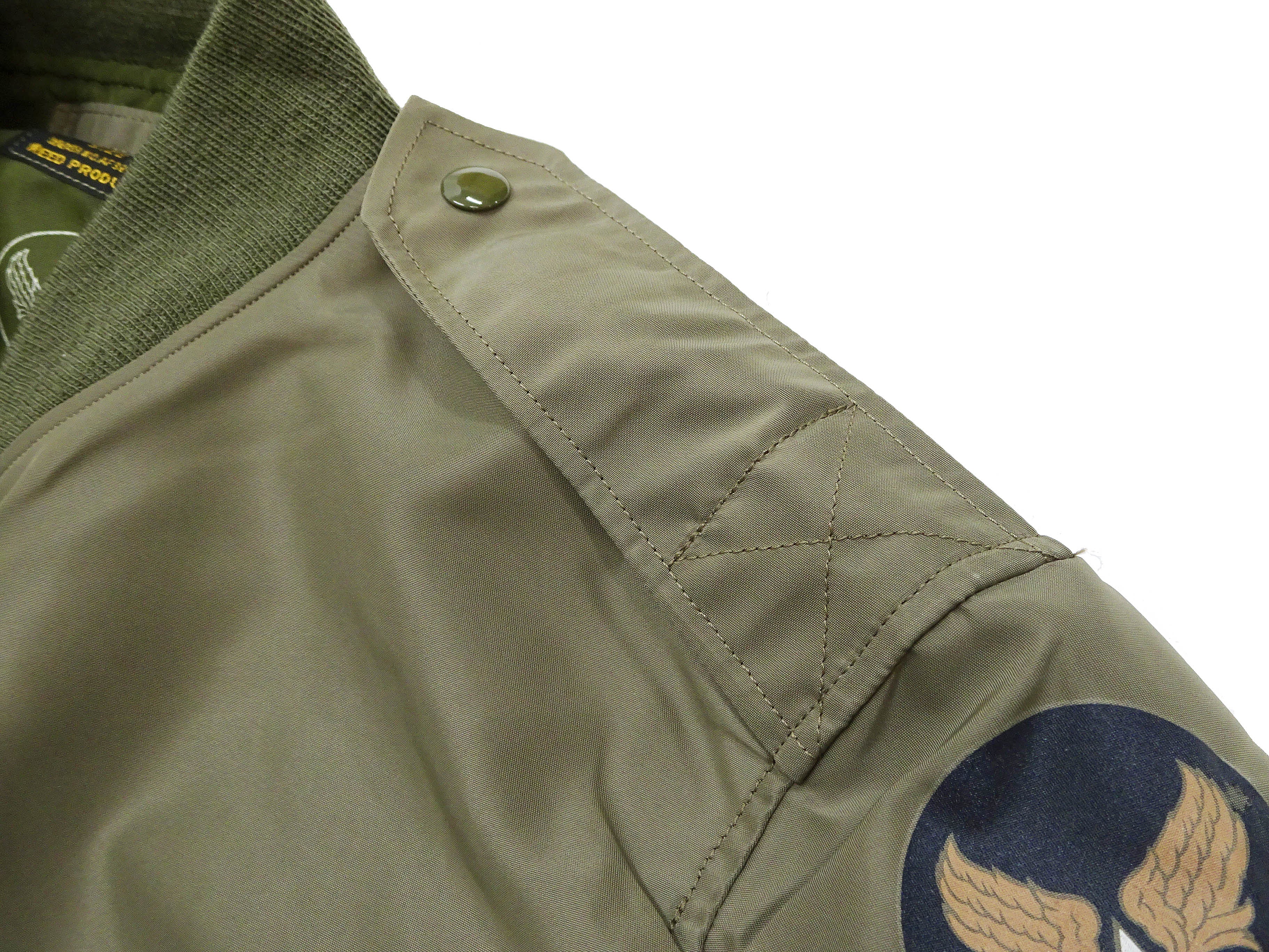 Buzz Rickson Jacket Men's L-2 Flight Jacket Plain Nylon Bomber Jacket L2 BR15125 Olive Drab - Image 10