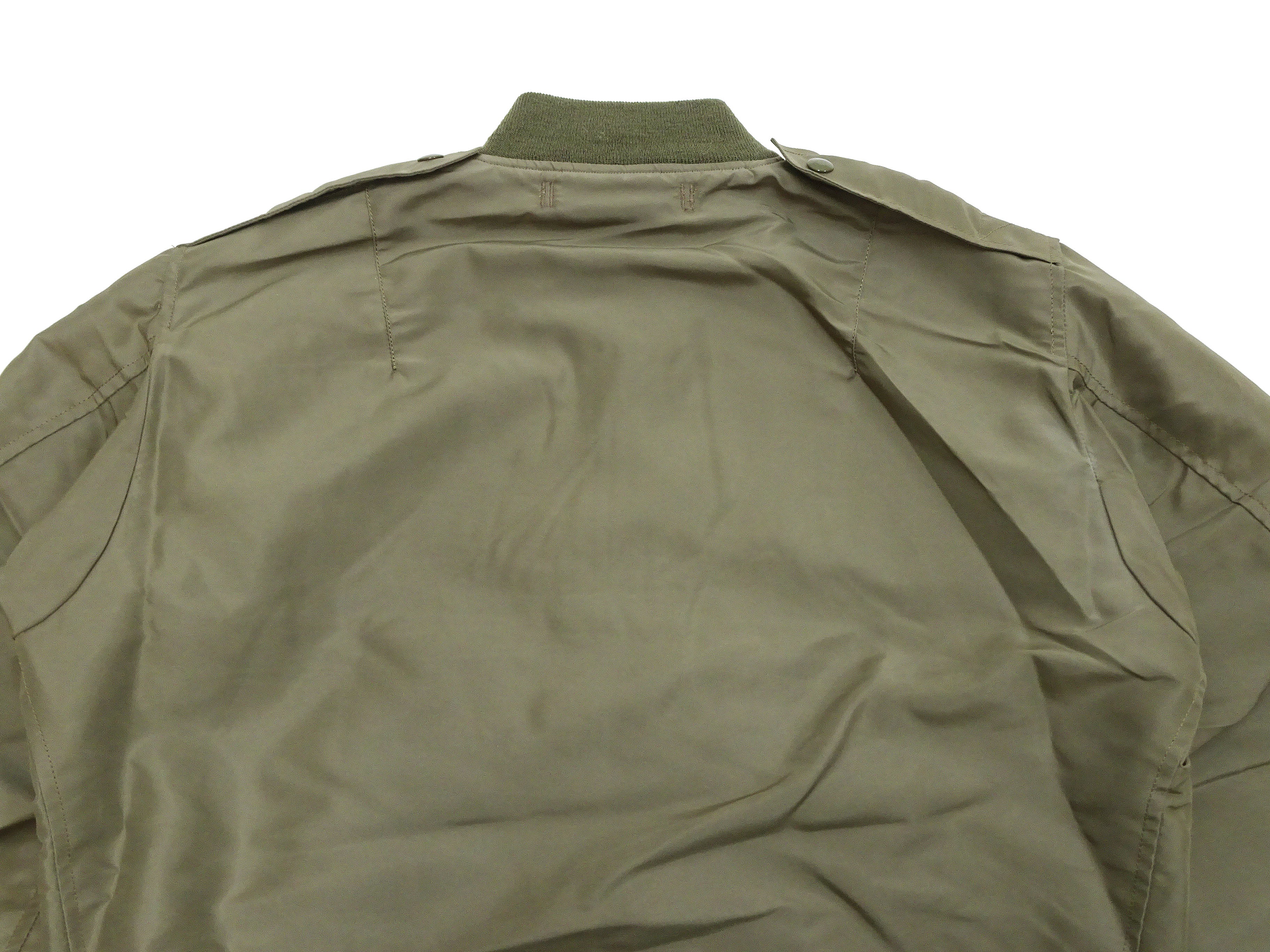 Buzz Rickson Jacket Men's L-2 Flight Jacket Plain Nylon Bomber Jacket L2 BR15125 Olive Drab - Image 19