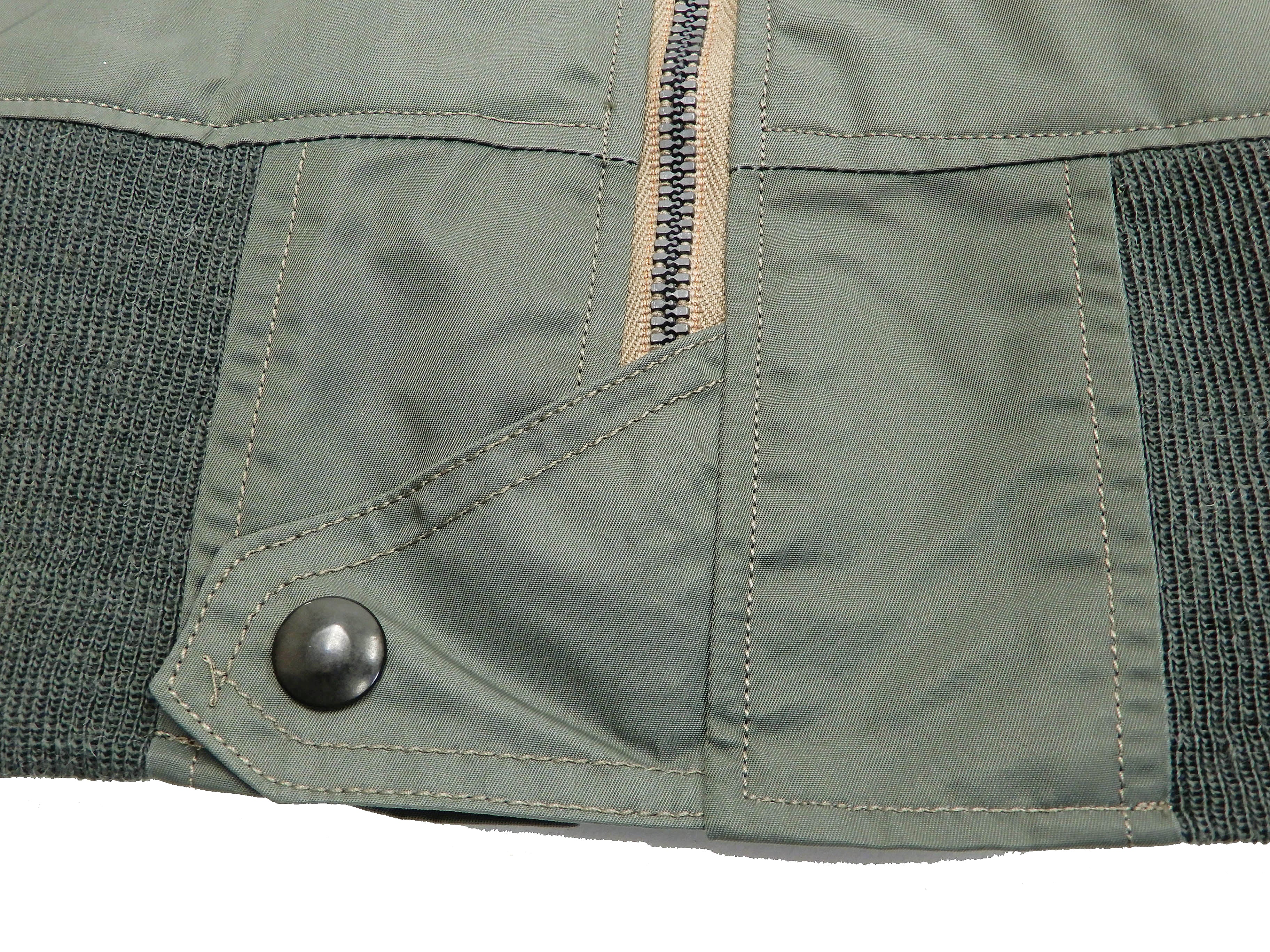 Buzz Rickson Jacket Men's L-2B Flight Jacket Plain Bomber Jacket L2B BR14870 Sage-Green - Image 15