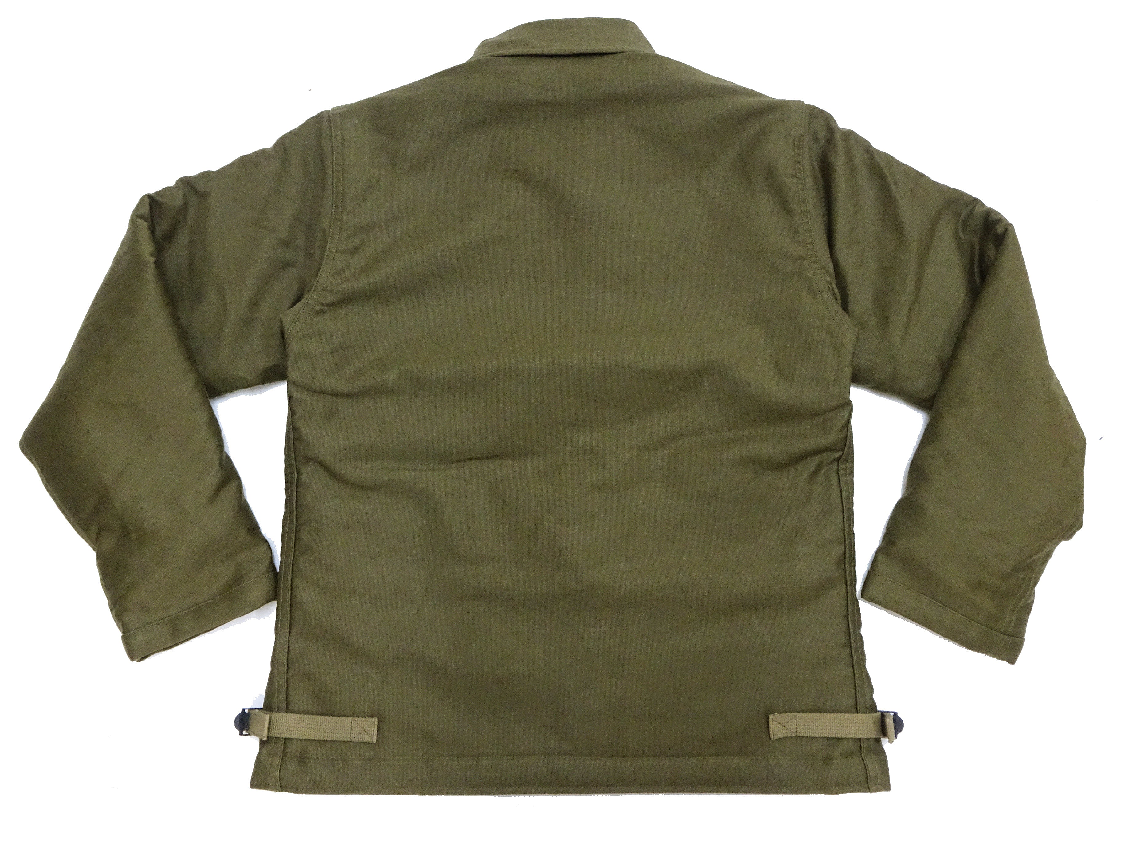 Buzz Rickson Jacket Men's Reproduction of the U.S. Navy A-2 Deck Jacket in Jungle Cloth Outer Shell Version BR15155 Olive-Drab - Image 16