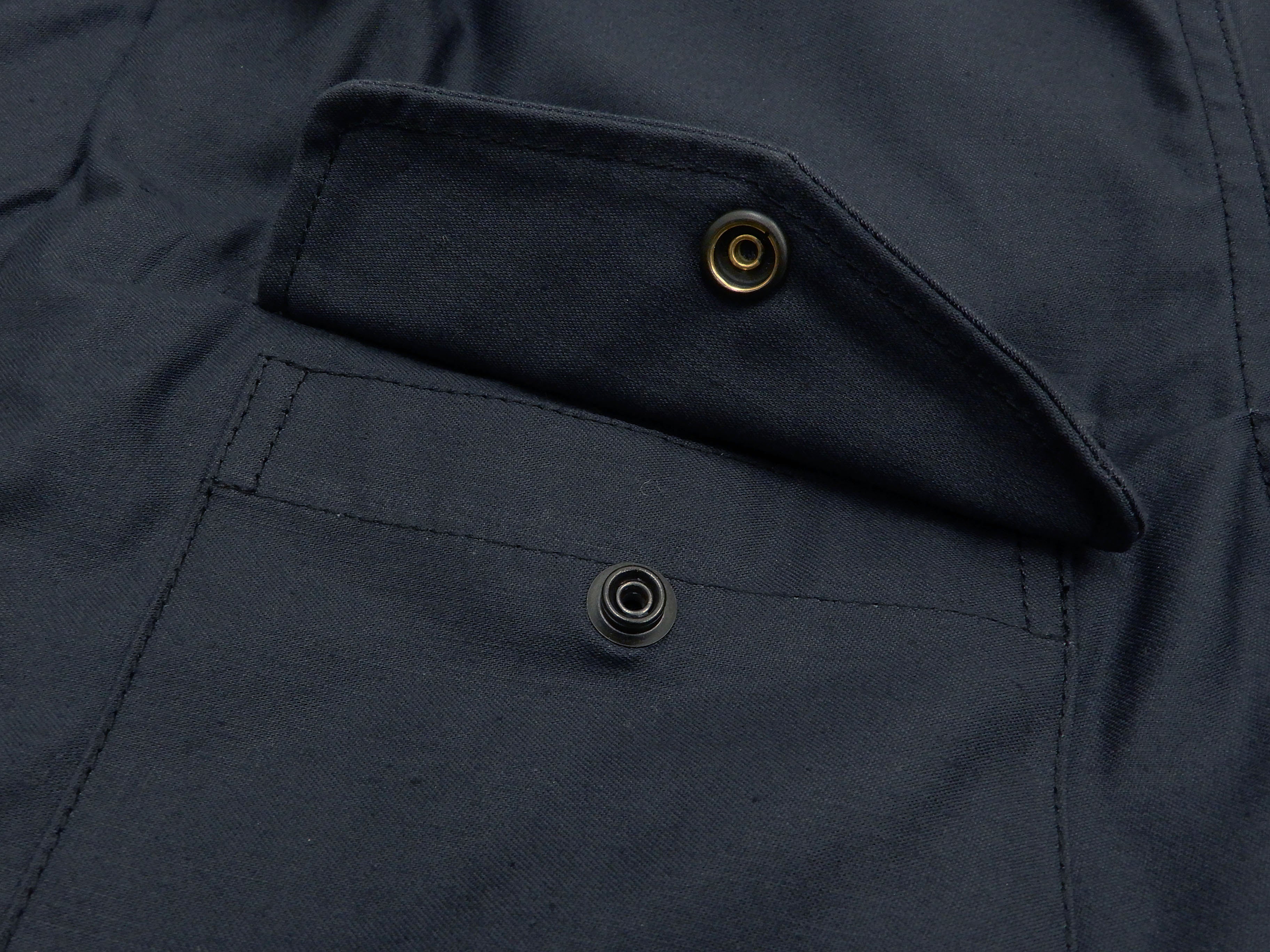 Buzz Rickson Jacket Men's Reproduction of US Navy A-2 Deck Jacket BR14957 Navy-Blue - Image 10
