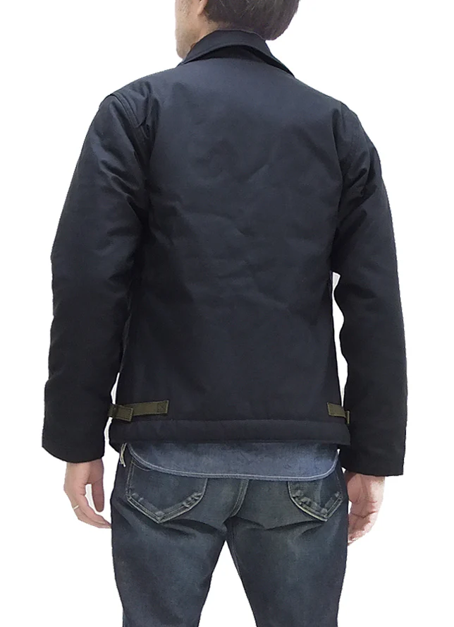 Buzz Rickson Jacket Men's Reproduction of US Navy A-2 Deck Jacket BR14957 Navy-Blue - Image 5