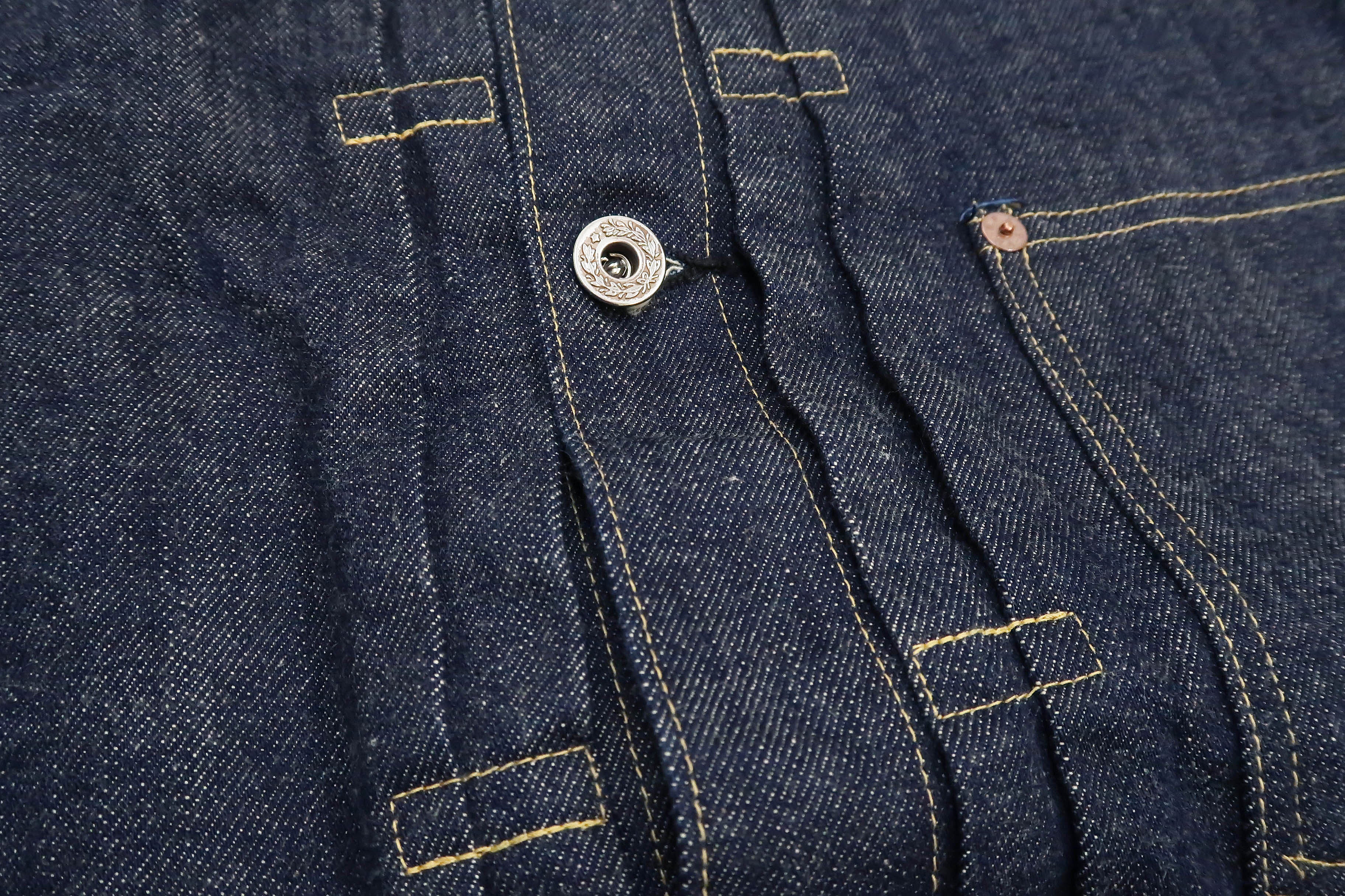 Buzz Rickson Jacket Men's Rproduction of Type 1 Denim Jacket WWII regulated version BR16041 421 One Wash Deep blue indigo - Image 11