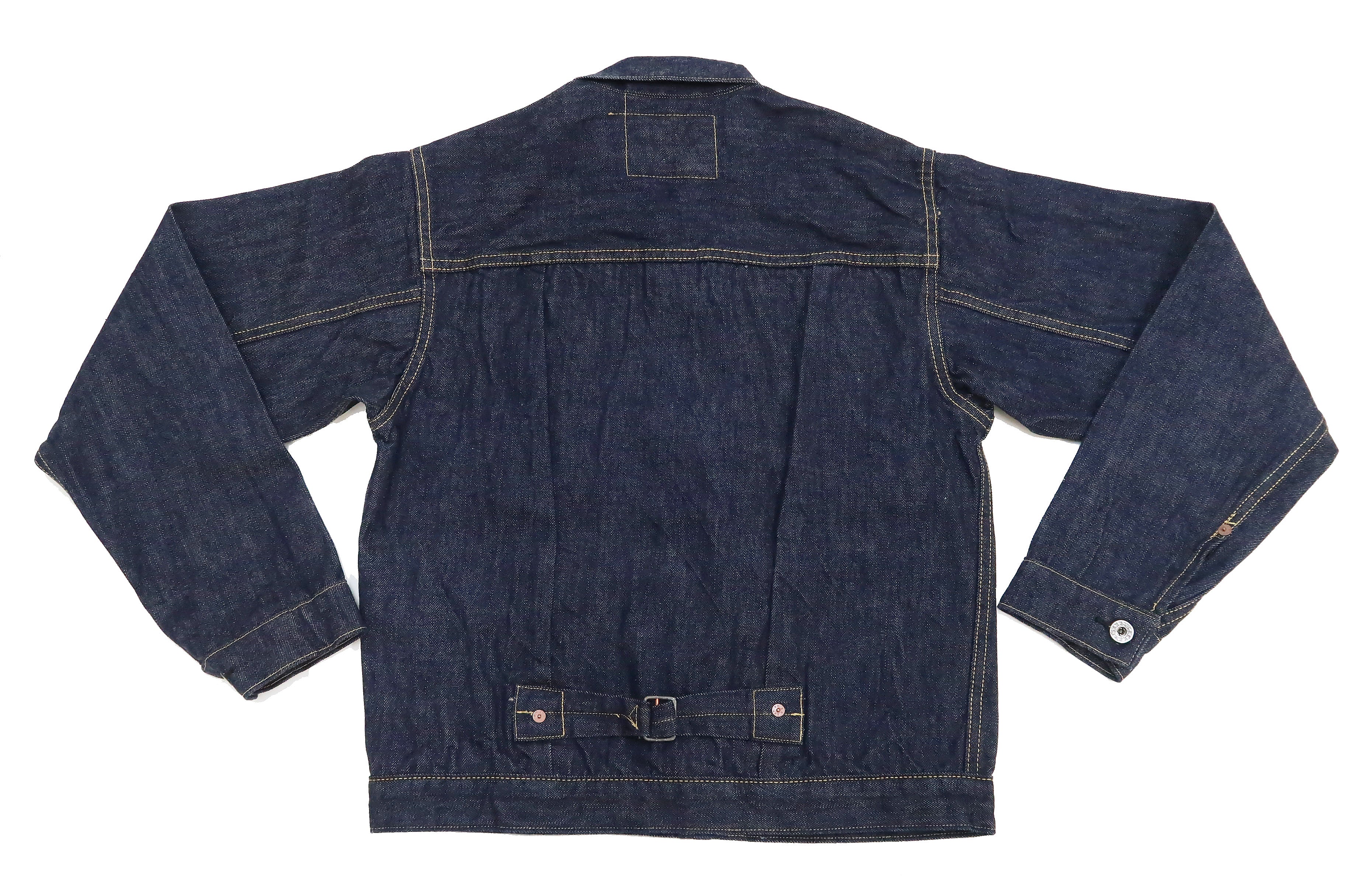 Buzz Rickson Jacket Men's Rproduction of Type 1 Denim Jacket WWII regulated version BR16041 421 One Wash Deep blue indigo - Image 17