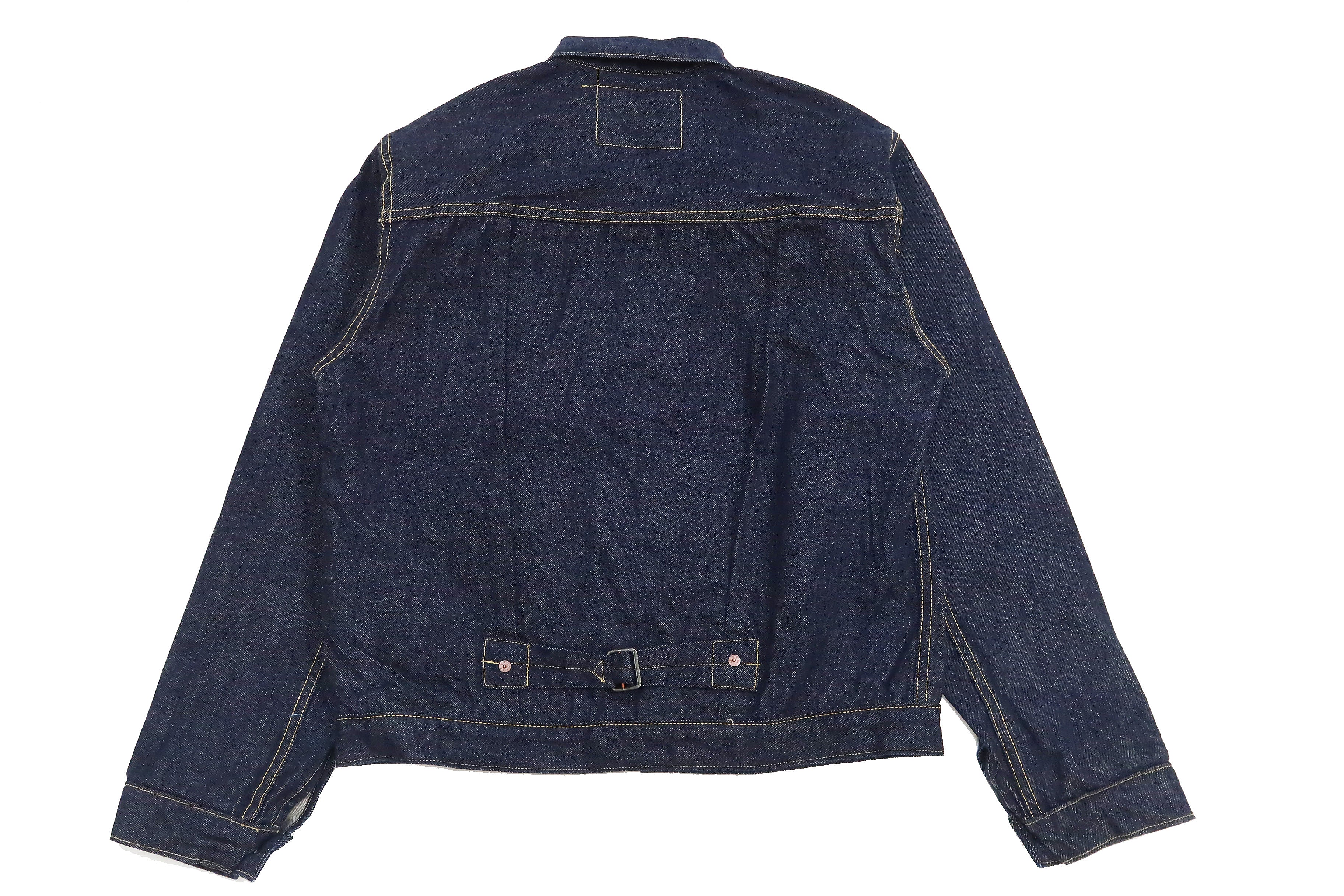 Buzz Rickson Jacket Men's Rproduction of Type 1 Denim Jacket WWII regulated version BR16041 421 One Wash Deep blue indigo - Image 18