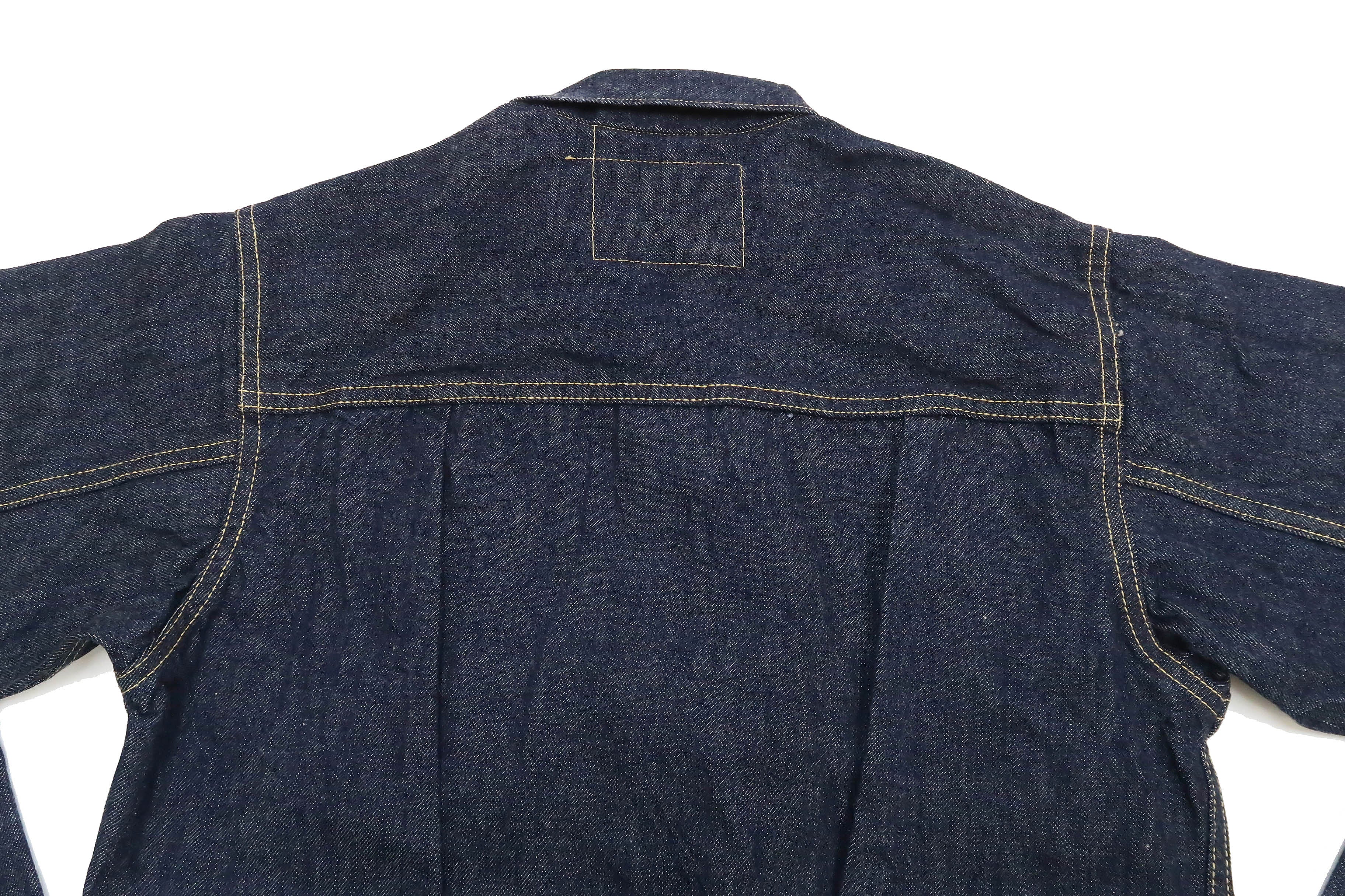 Buzz Rickson Jacket Men's Rproduction of Type 1 Denim Jacket WWII regulated version BR16041 421 One Wash Deep blue indigo - Image 19