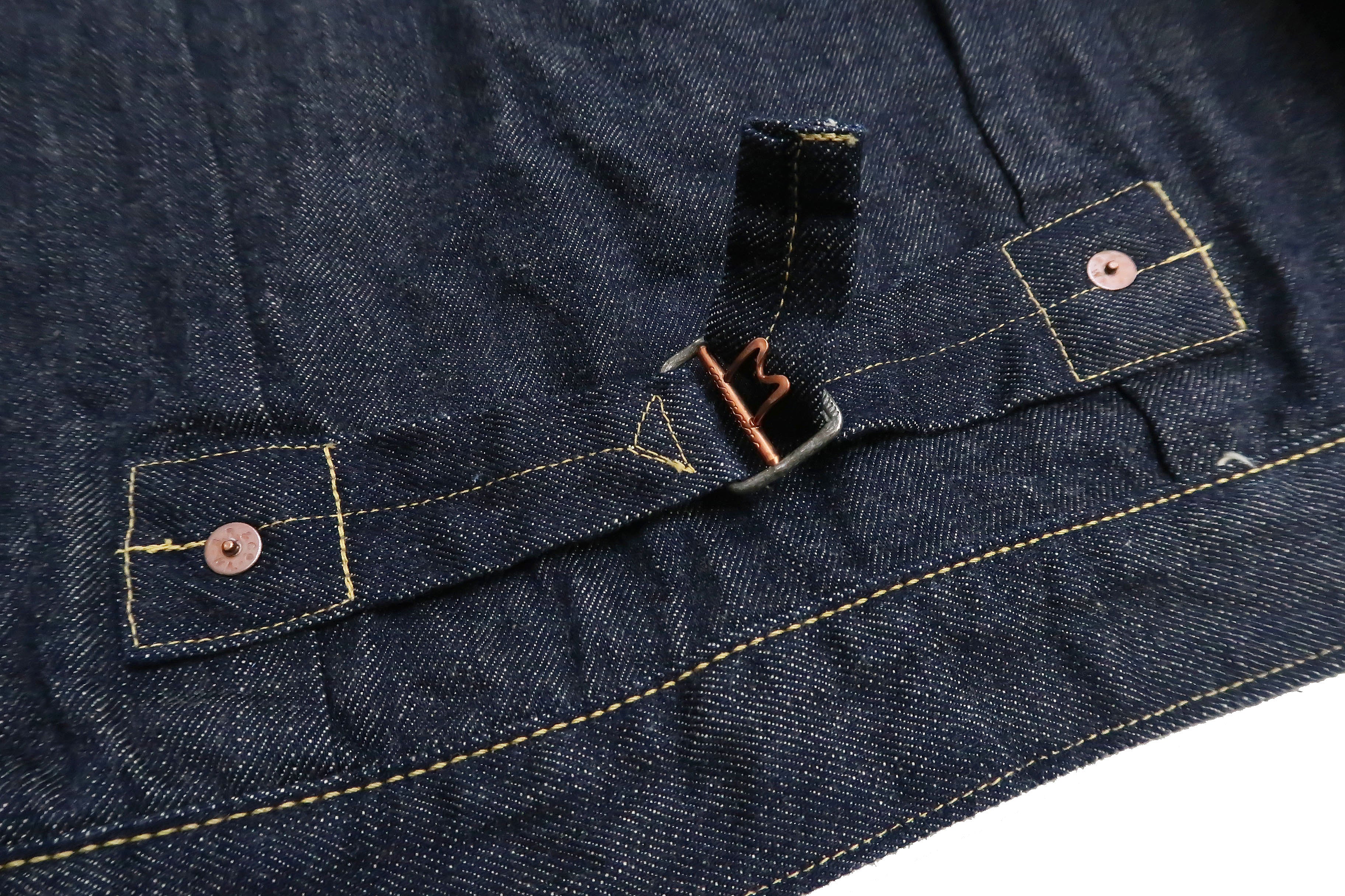 Buzz Rickson Jacket Men's Rproduction of Type 1 Denim Jacket WWII regulated version BR16041 421 One Wash Deep blue indigo - Image 21