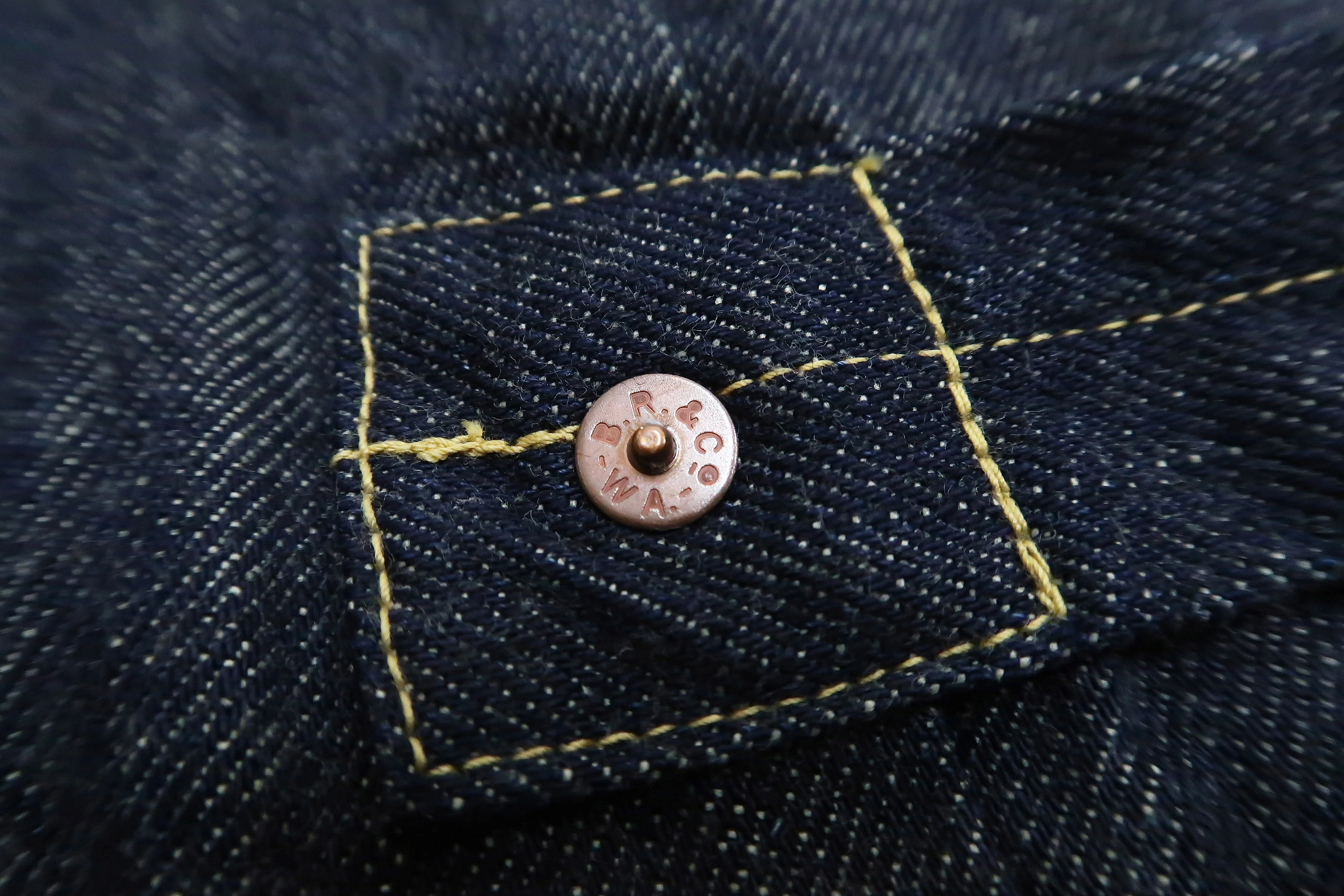Buzz Rickson Jacket Men's Rproduction of Type 1 Denim Jacket WWII regulated version BR16041 421 One Wash Deep blue indigo - Image 23