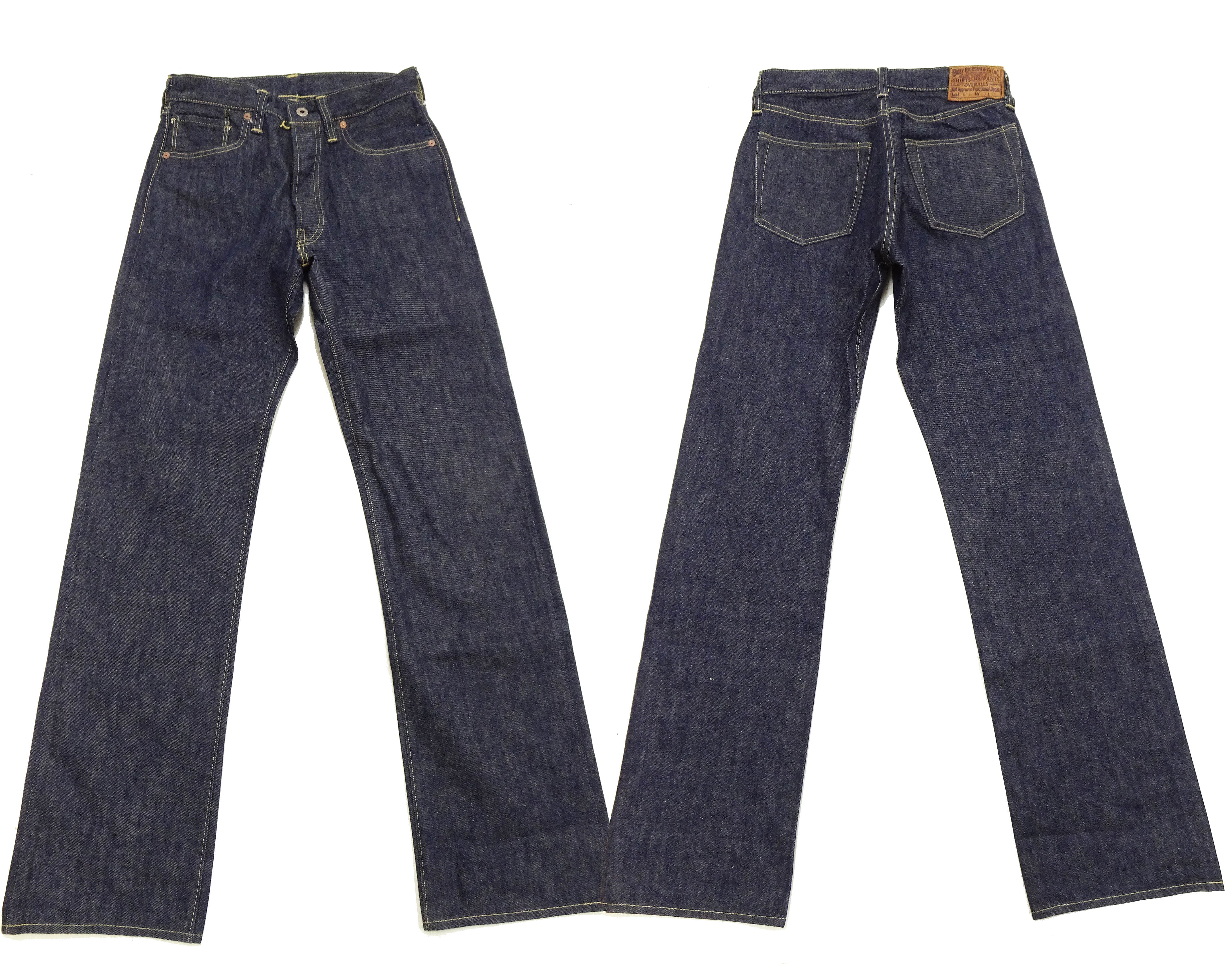 Buzz Rickson Jeans BR43041 Men's Reproduction of WWII Model Classic Straight Fit One-Washed 13.6 oz. Blue Indigo Denim Pants - Image 6