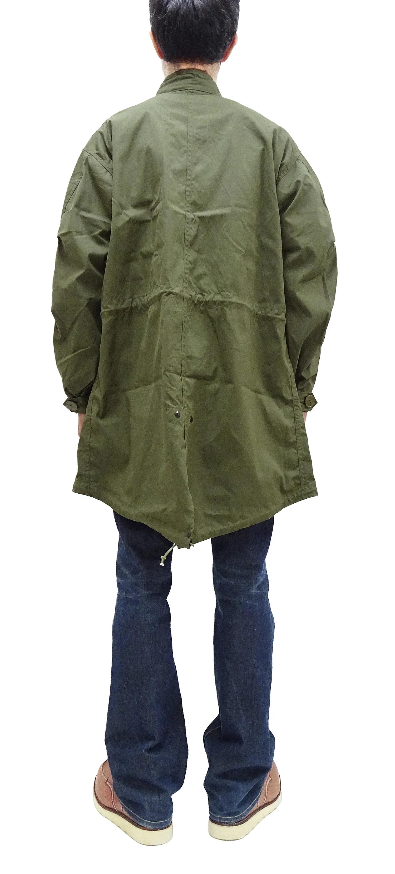 Buzz Rickson M-65 Coat (No Hood, No Liner) Men's Casual Reproduction of US Army M65 Lightweight Fishtail Overcoat BR14719 Olive - Image 6