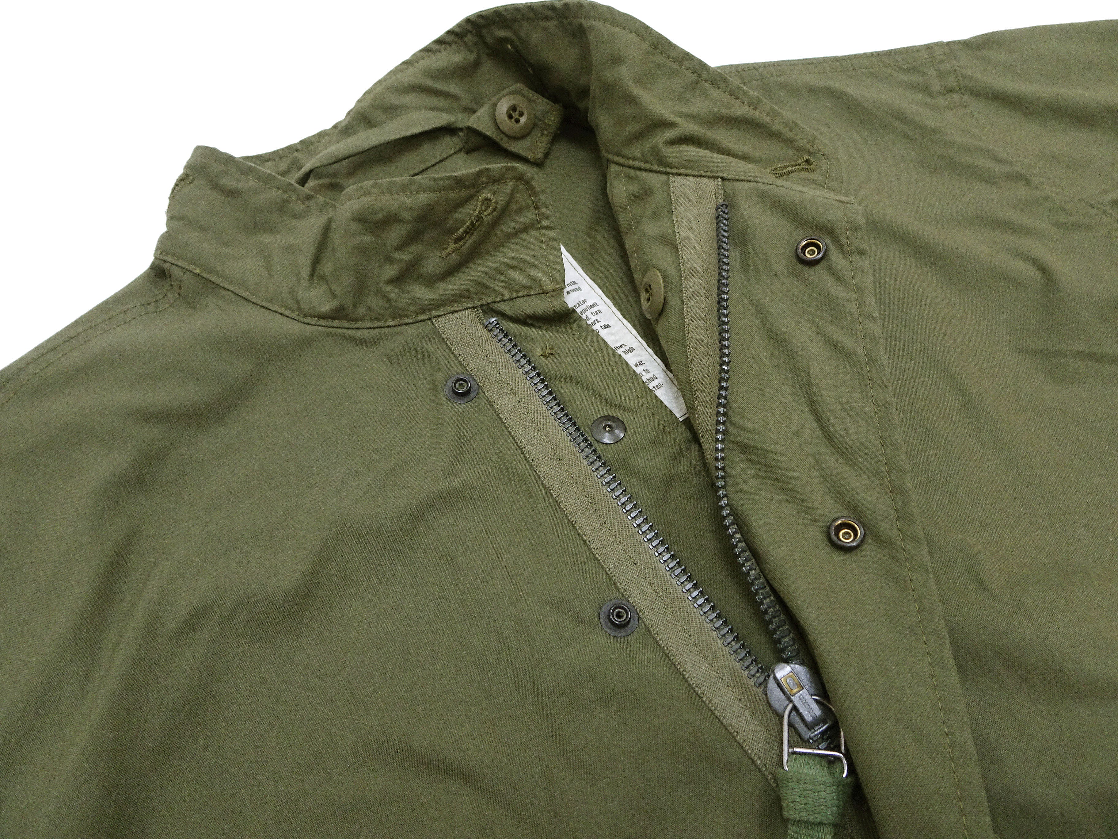 Buzz Rickson M-65 Coat (No Hood, No Liner) Men's Casual Reproduction of US Army M65 Lightweight Fishtail Overcoat BR14719 Olive - Image 9