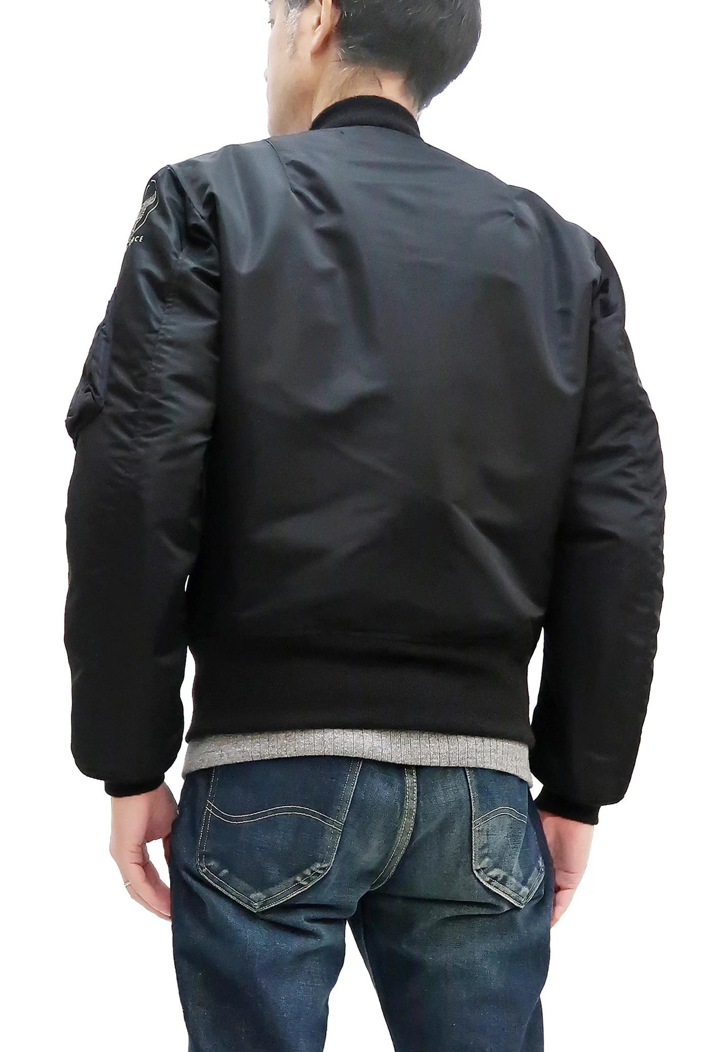 Buzz Rickson MA-1 William Gibson Black MA-1 Flight Jacket Men's MA1 Bomber Jacket Slender Version BR14964 - Image 5