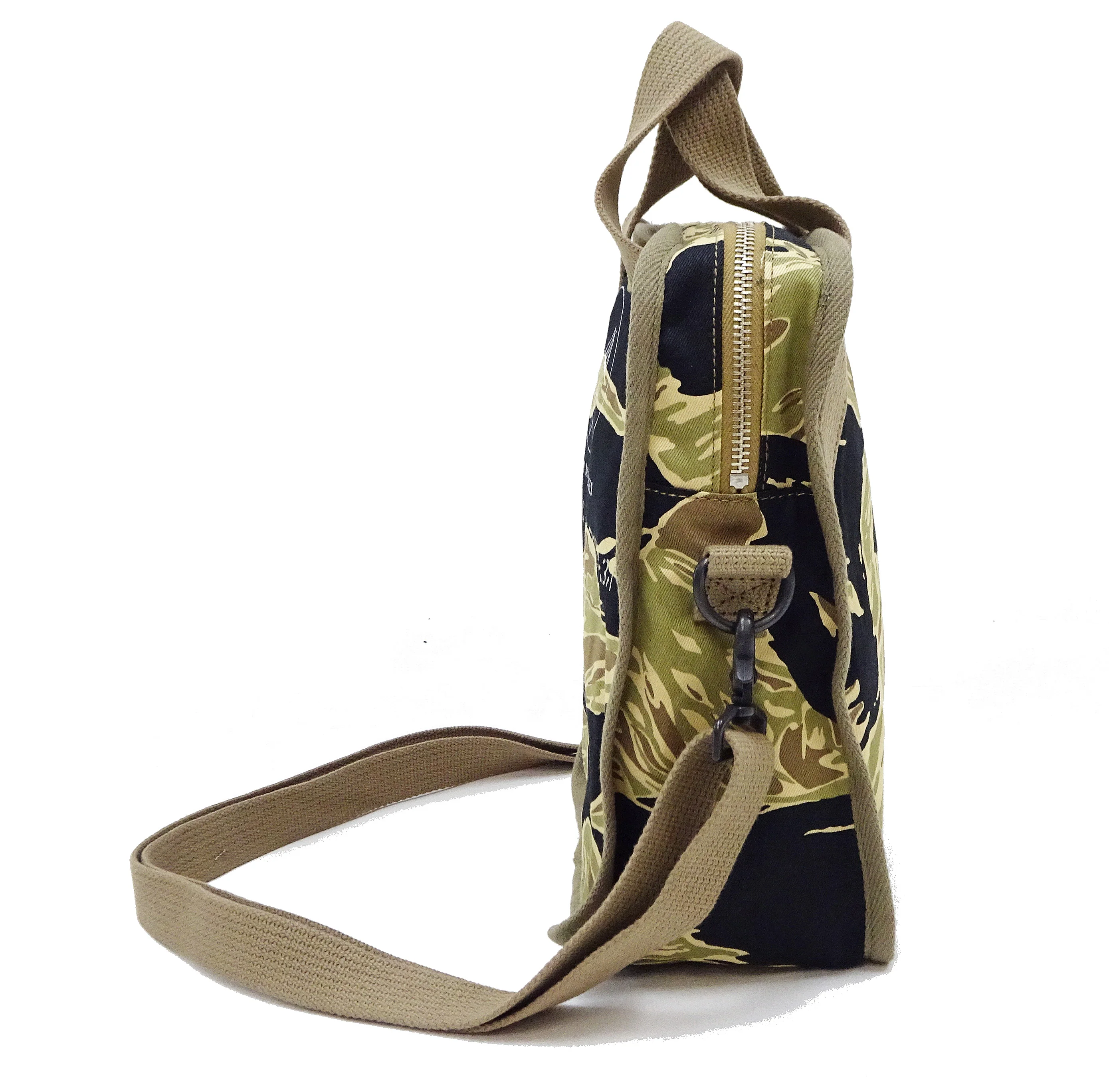 Buzz Rickson Men's Casual Small Shoulder Bag - Gold Tiger Camouflage, Modern Reinterpretation of WWII U.S. Army Air Forces Pilot Gear, BR02878 - Image 6