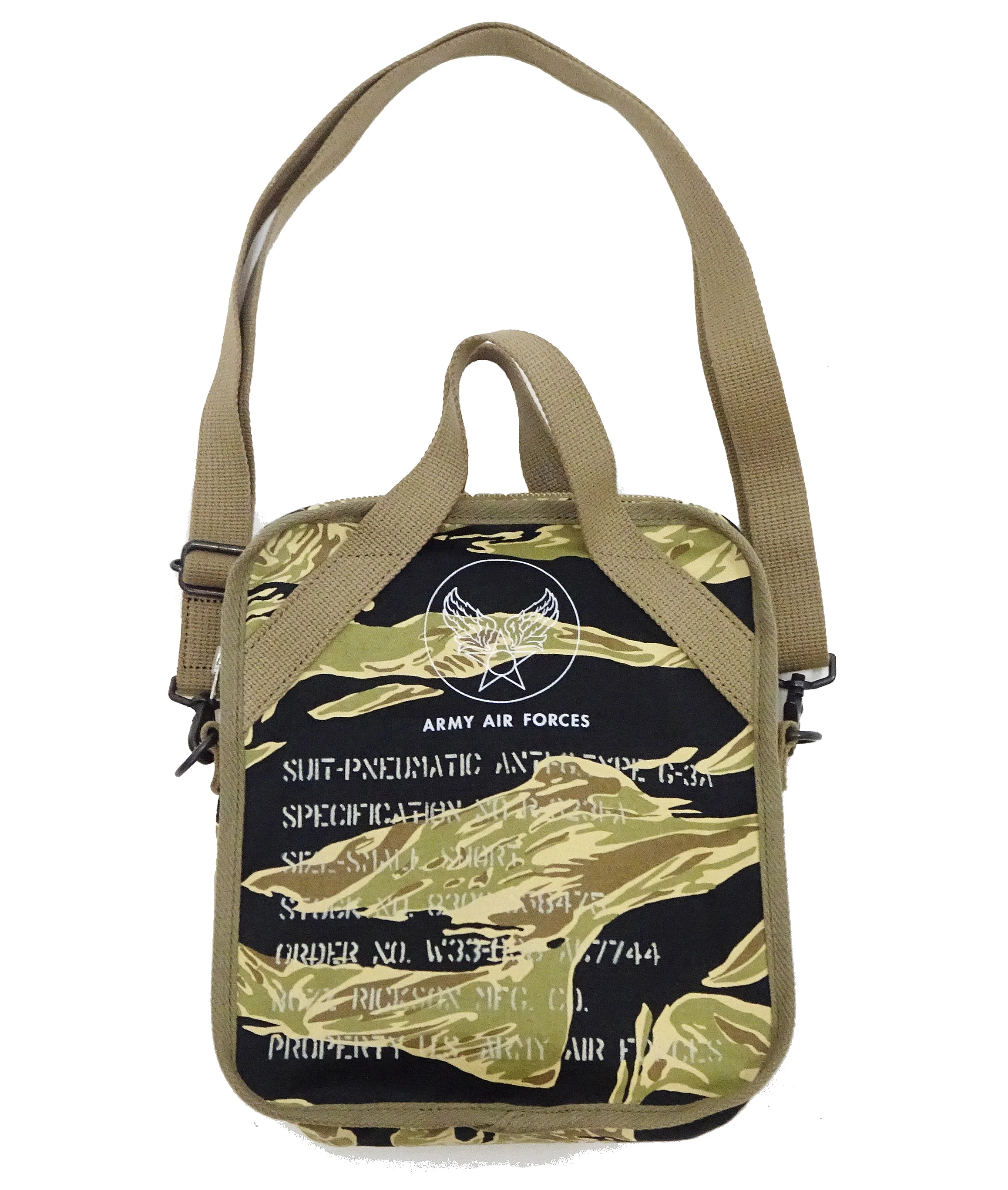Buzz Rickson Men's Casual Small Shoulder Bag - Gold Tiger Camouflage, Modern Reinterpretation of WWII U.S. Army Air Forces Pilot Gear, BR02878 - Image 8