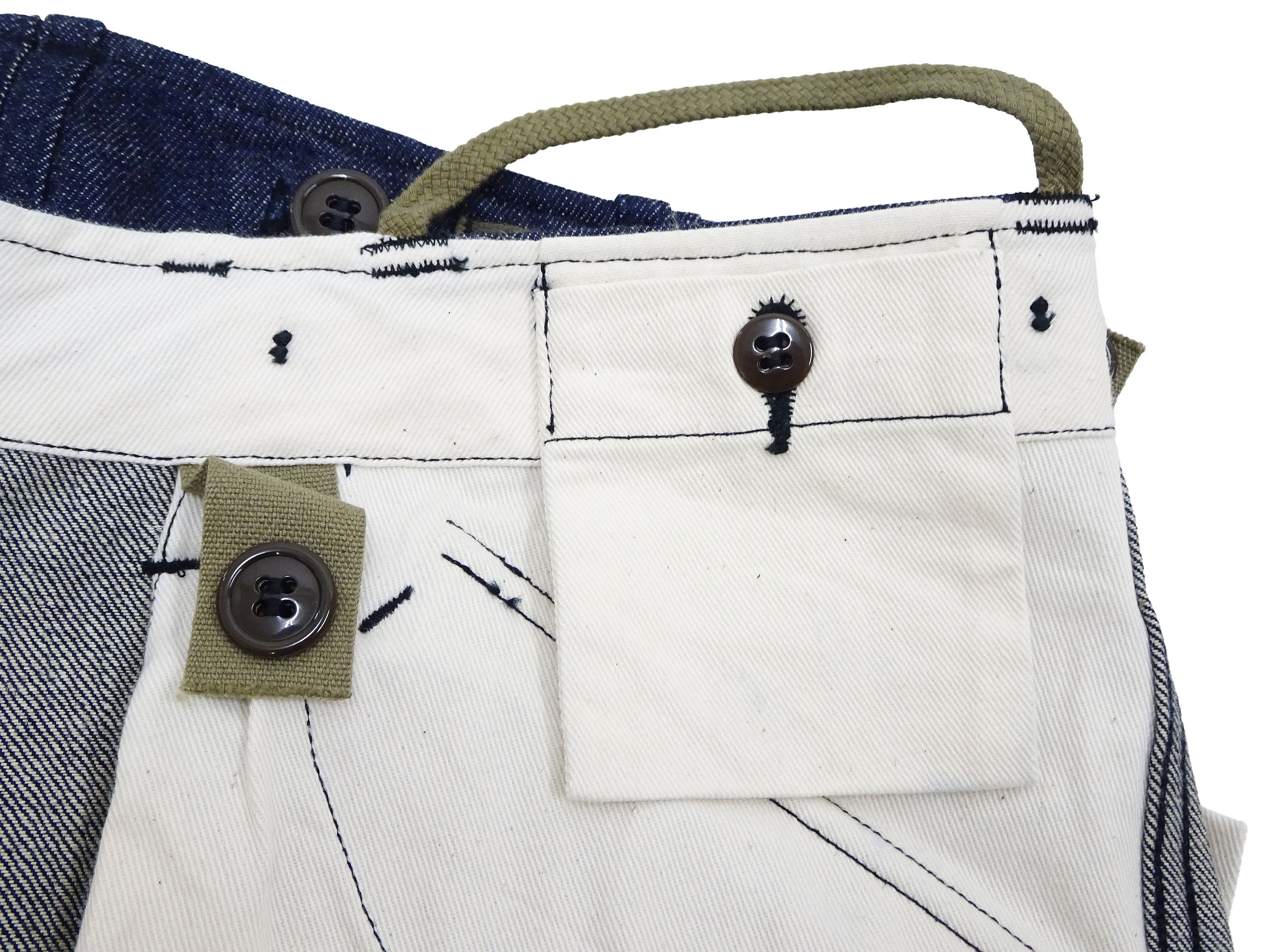 Buzz Rickson Men's Denim M-51 Field Trousers - Military-Inspired Baggy Cargo Pants in Indigo Denim - Made in Japan (BR42586 421A One Wash) - Image 16