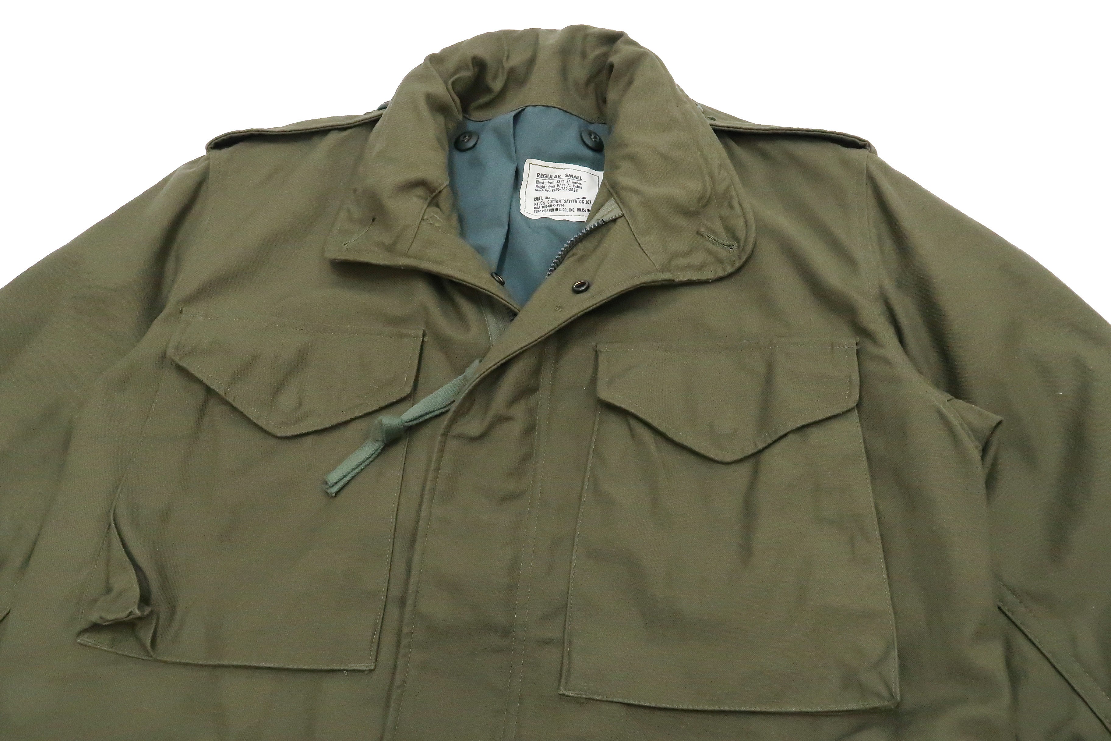Buzz Rickson Jacket Men's M-65 Field Jacket 2nd Model M65 Military Field Coat BR11702 Olive Drab - Image 8