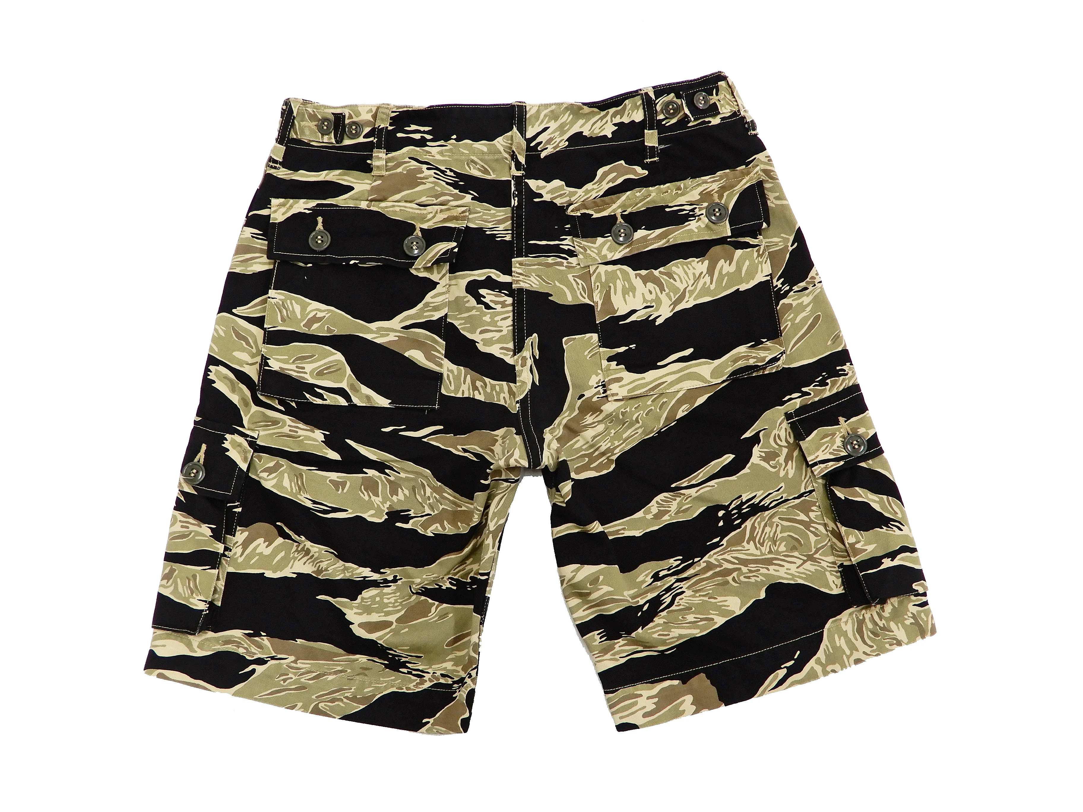 Buzz Rickson Men's Military Cargo Shorts Golden Tiger Camouflage Pattern BR51904 - Image 10
