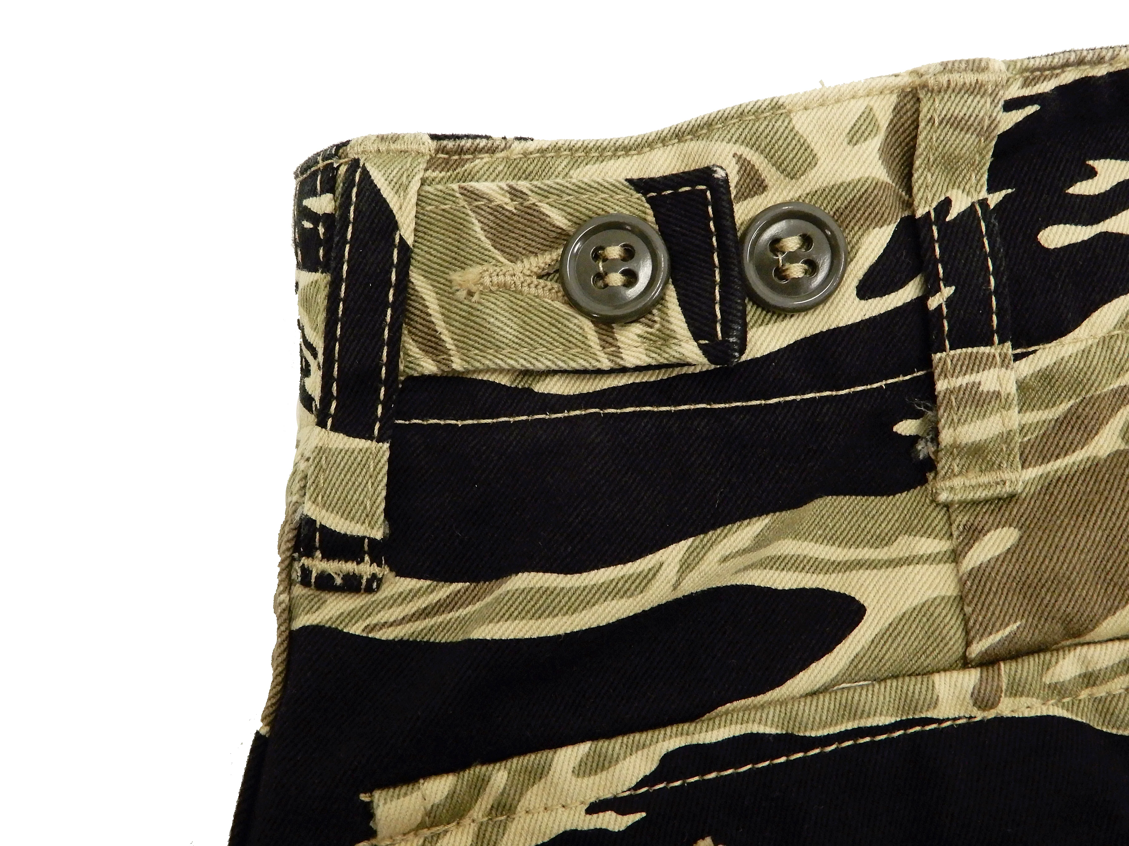 Buzz Rickson Men's Military Cargo Shorts Golden Tiger Camouflage Pattern BR51904 - Image 12