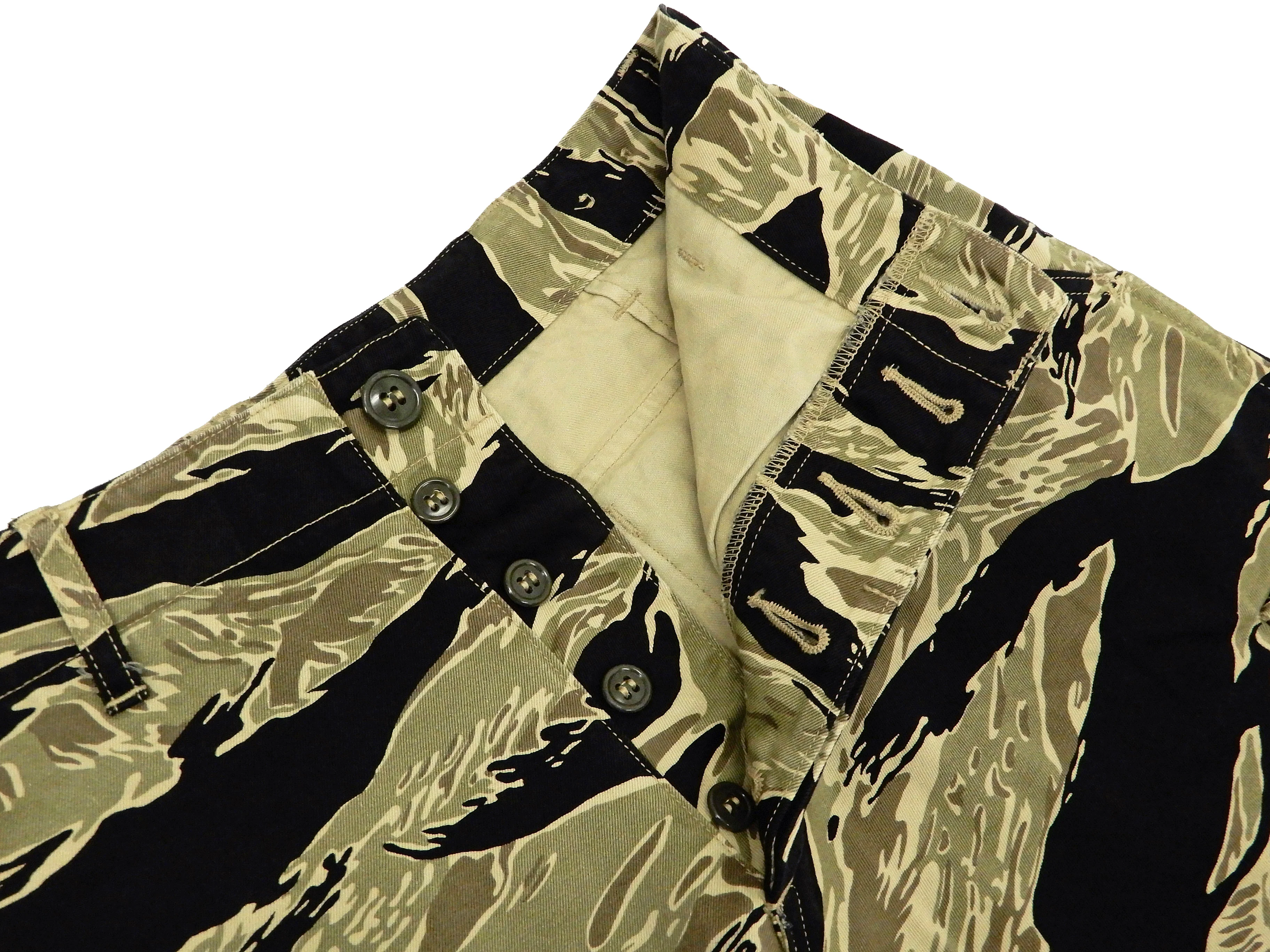 Buzz Rickson Men's Military Cargo Shorts Golden Tiger Camouflage Pattern BR51904 - Image 7