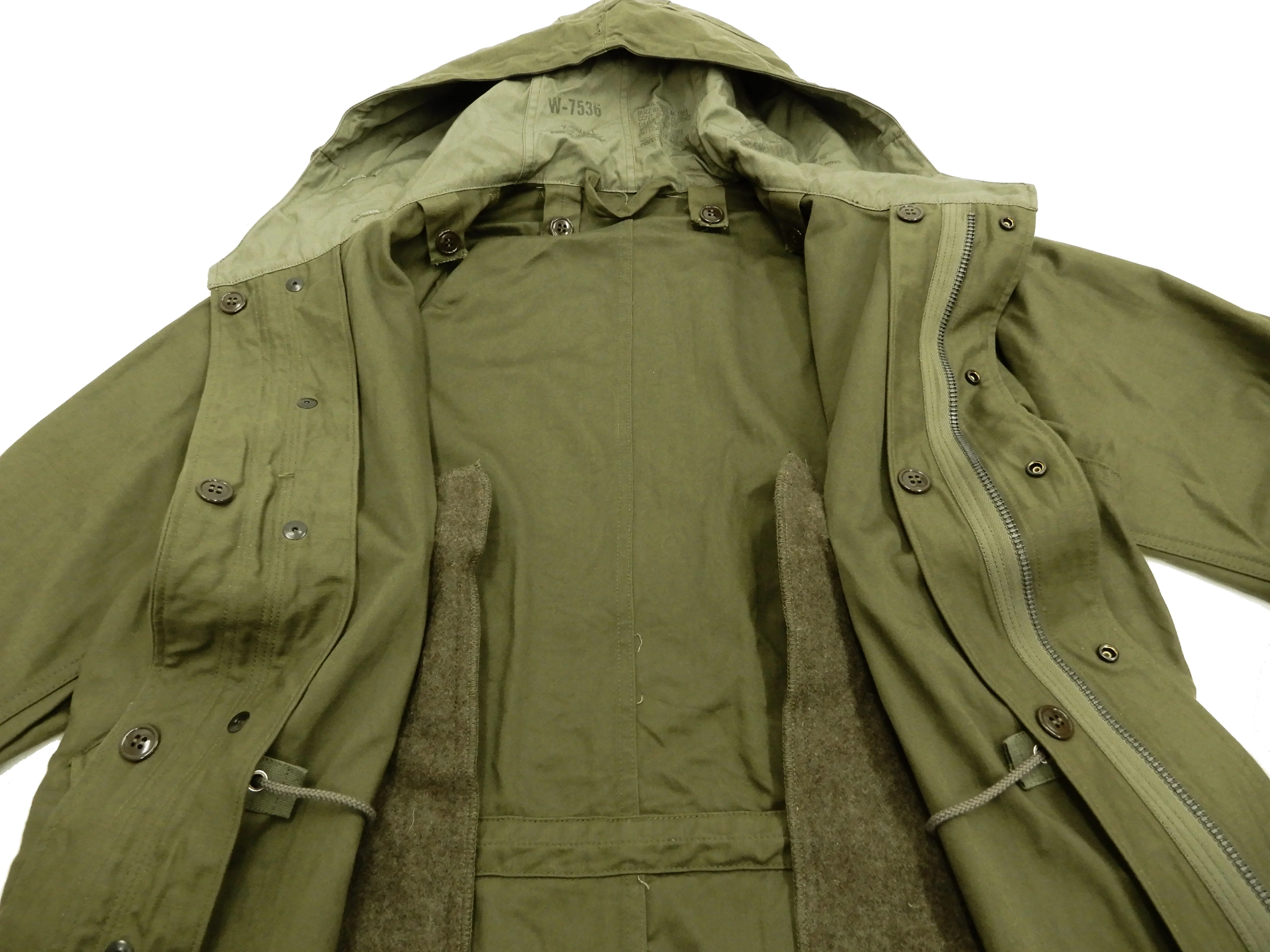 Buzz Rickson Parka Men's U.S. Army M-51 Fishtail Parka Military Coat Jacket BR12266 Olive Drab - Image 11
