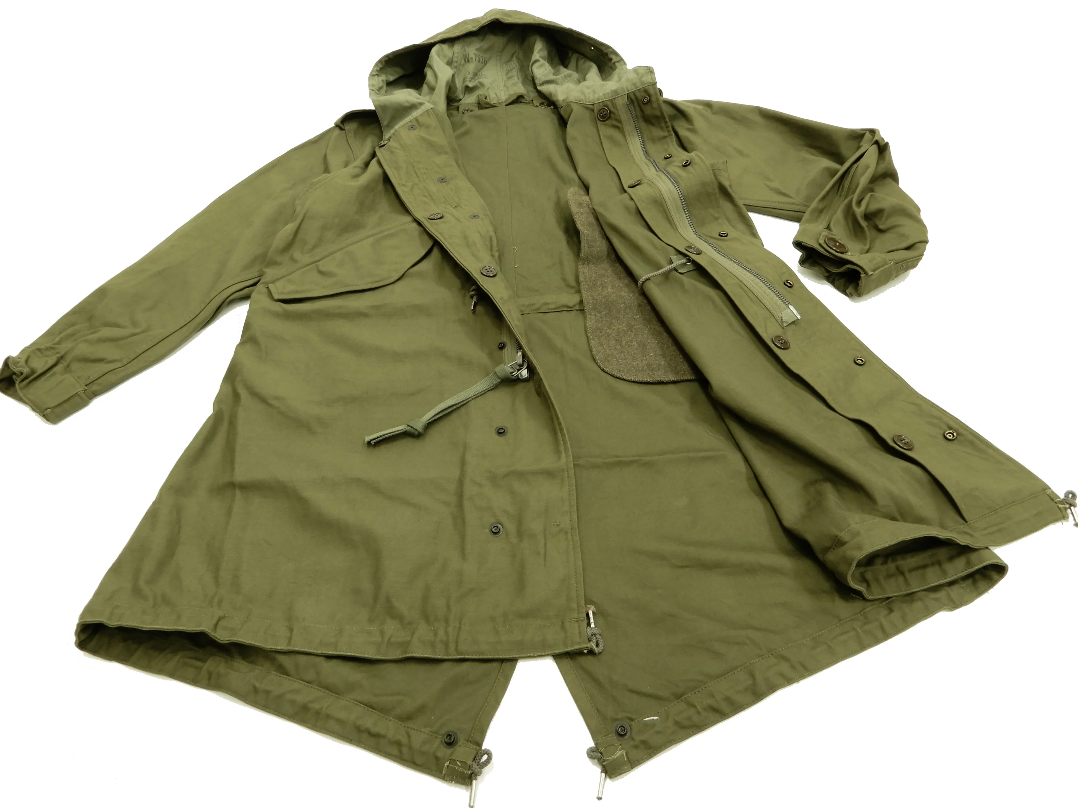 Buzz Rickson Parka Men's U.S. Army M-51 Fishtail Parka Military Coat Jacket BR12266 Olive Drab - Image 12