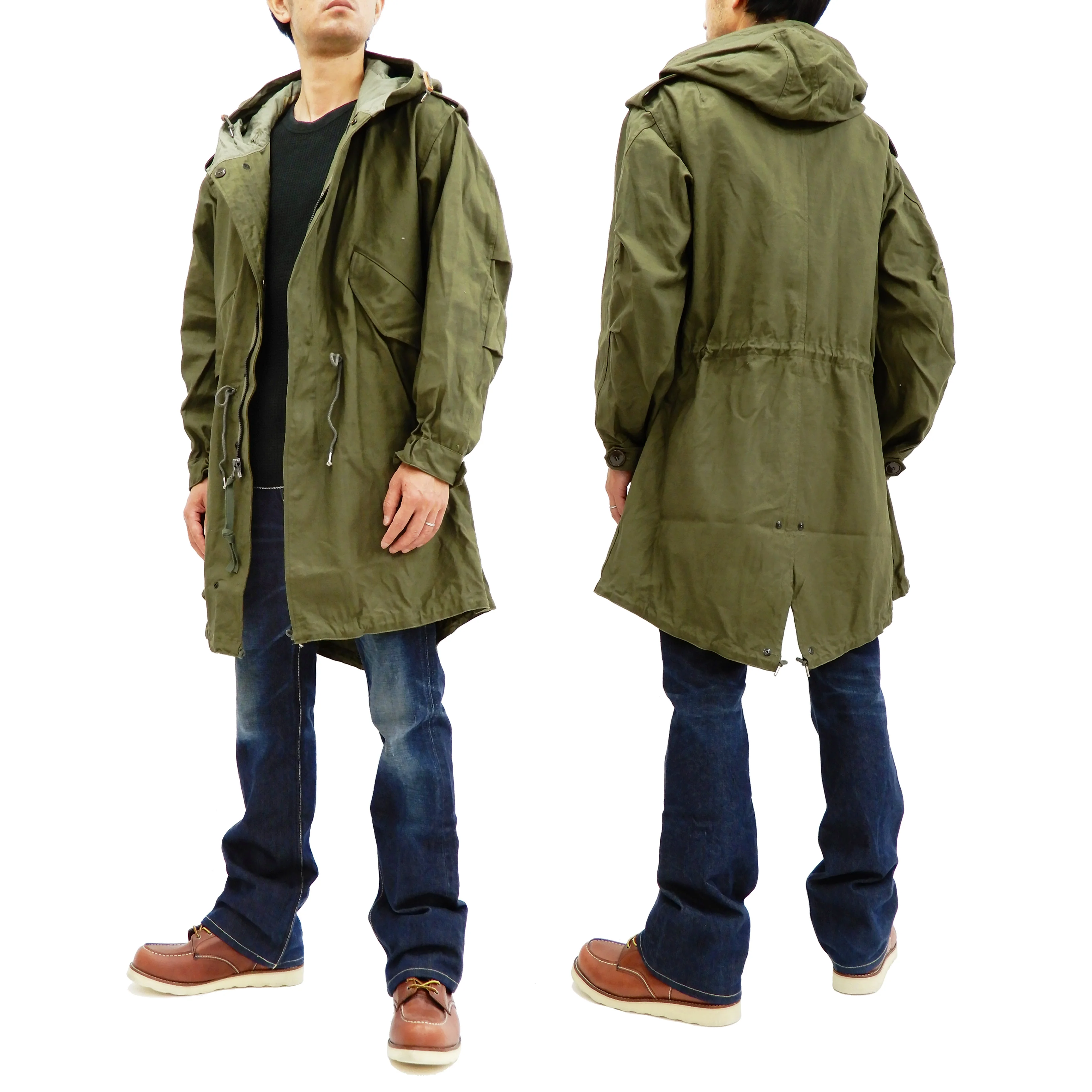 Buzz Rickson Parka Men's U.S. Army M-51 Fishtail Parka Military Coat Jacket BR12266 Olive Drab - Image 7