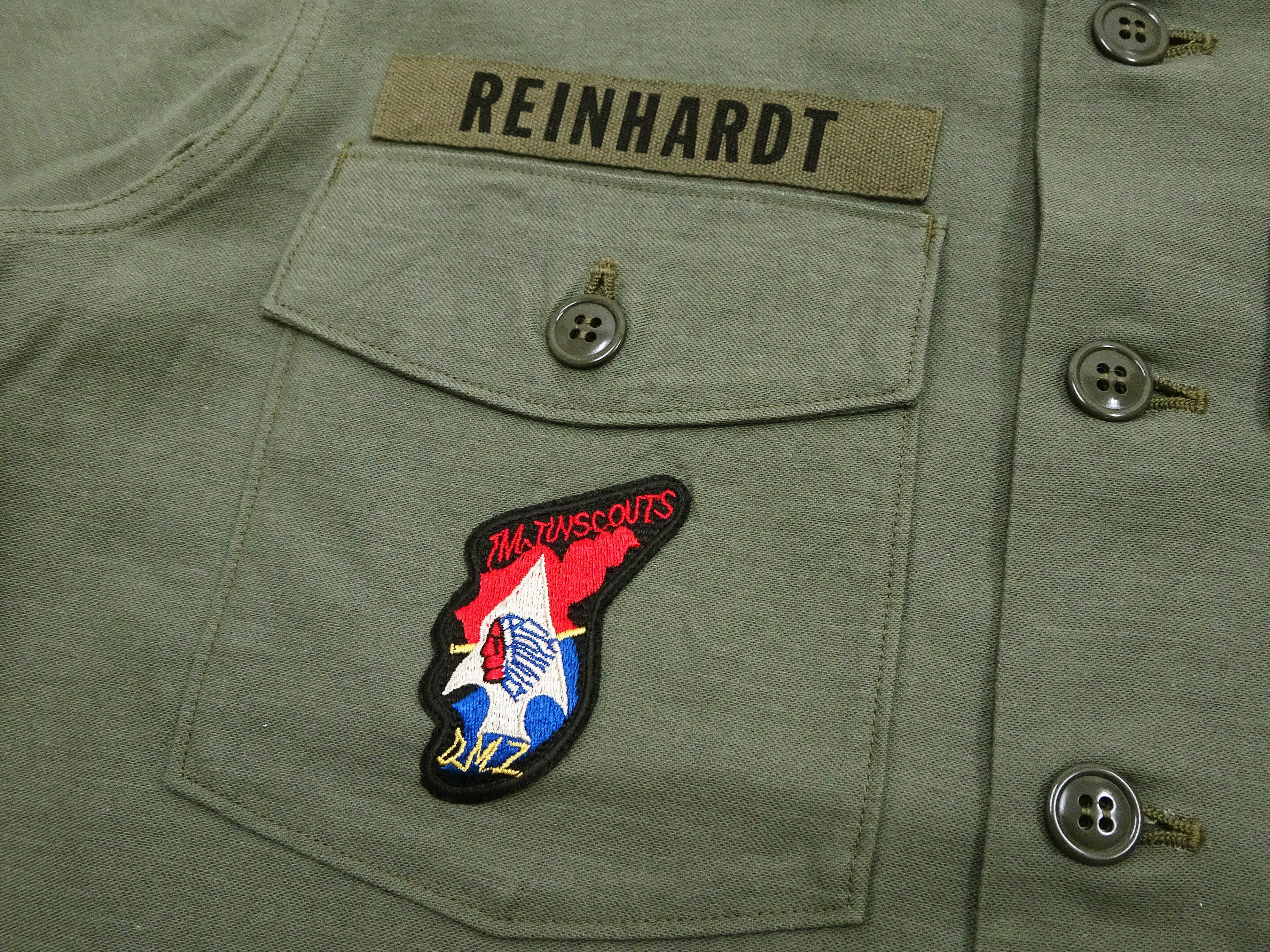 Buzz Rickson Men's U.S. Army OG-107 Utility Shirt with Patches (Relaxed Fit) - John Lennon Model Reproduction - Made in Japan (BR29586 Olive) - Image 10