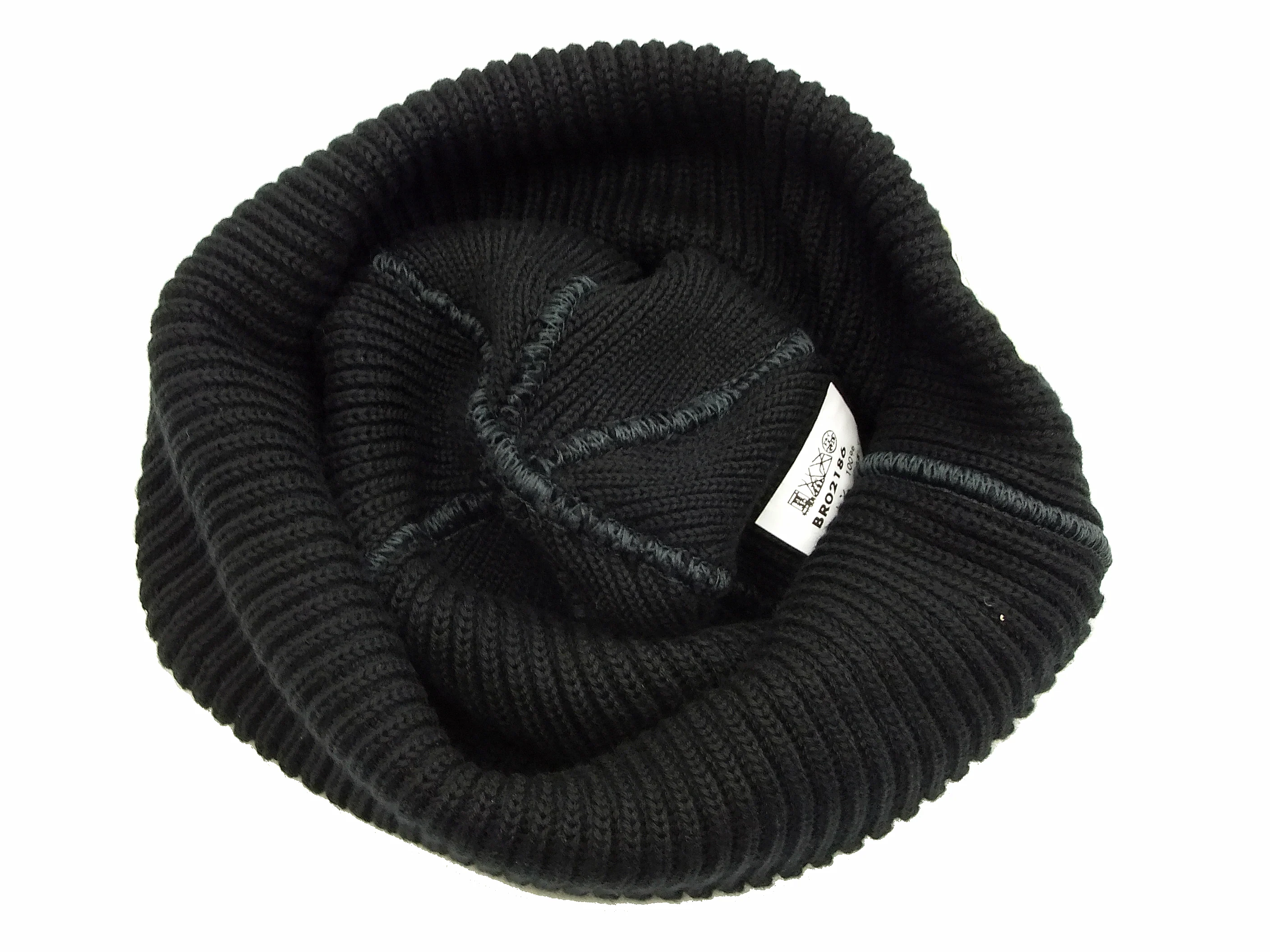 Buzz Rickson Watch Cap Men's Cotton Knit Hat WWII US military style beanie BR02186 Black - Image 6
