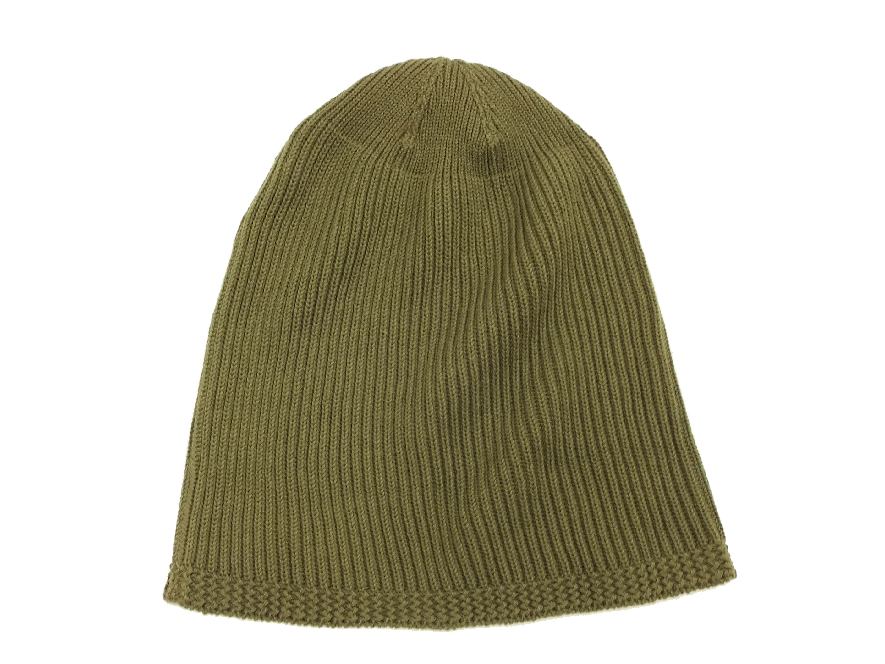 Buzz Rickson Men's Watch Cap Cotton Knit Military Style Hat BR02186 Olive Green - Image 5