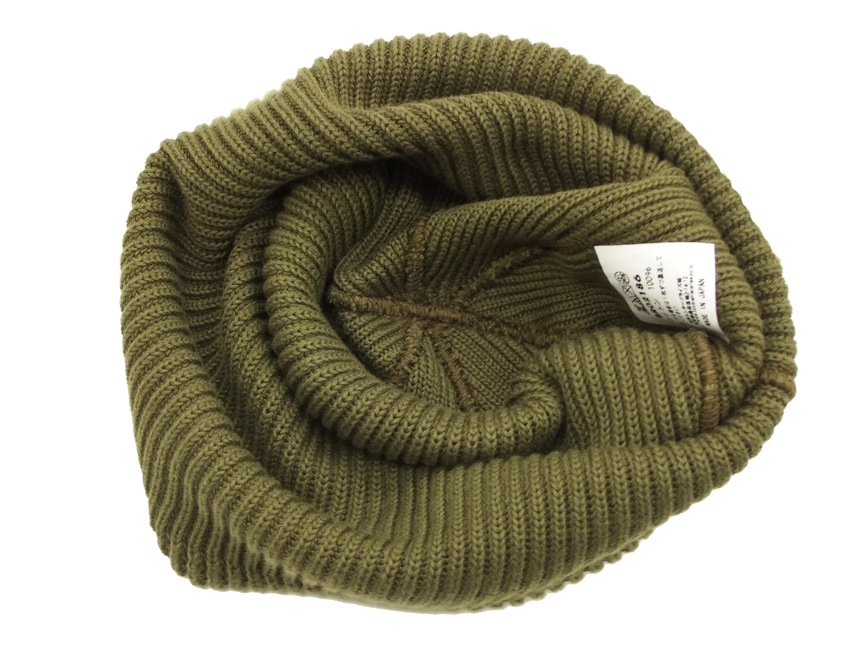 Buzz Rickson Men's Watch Cap Cotton Knit Military Style Hat BR02186 Olive Green - Image 6